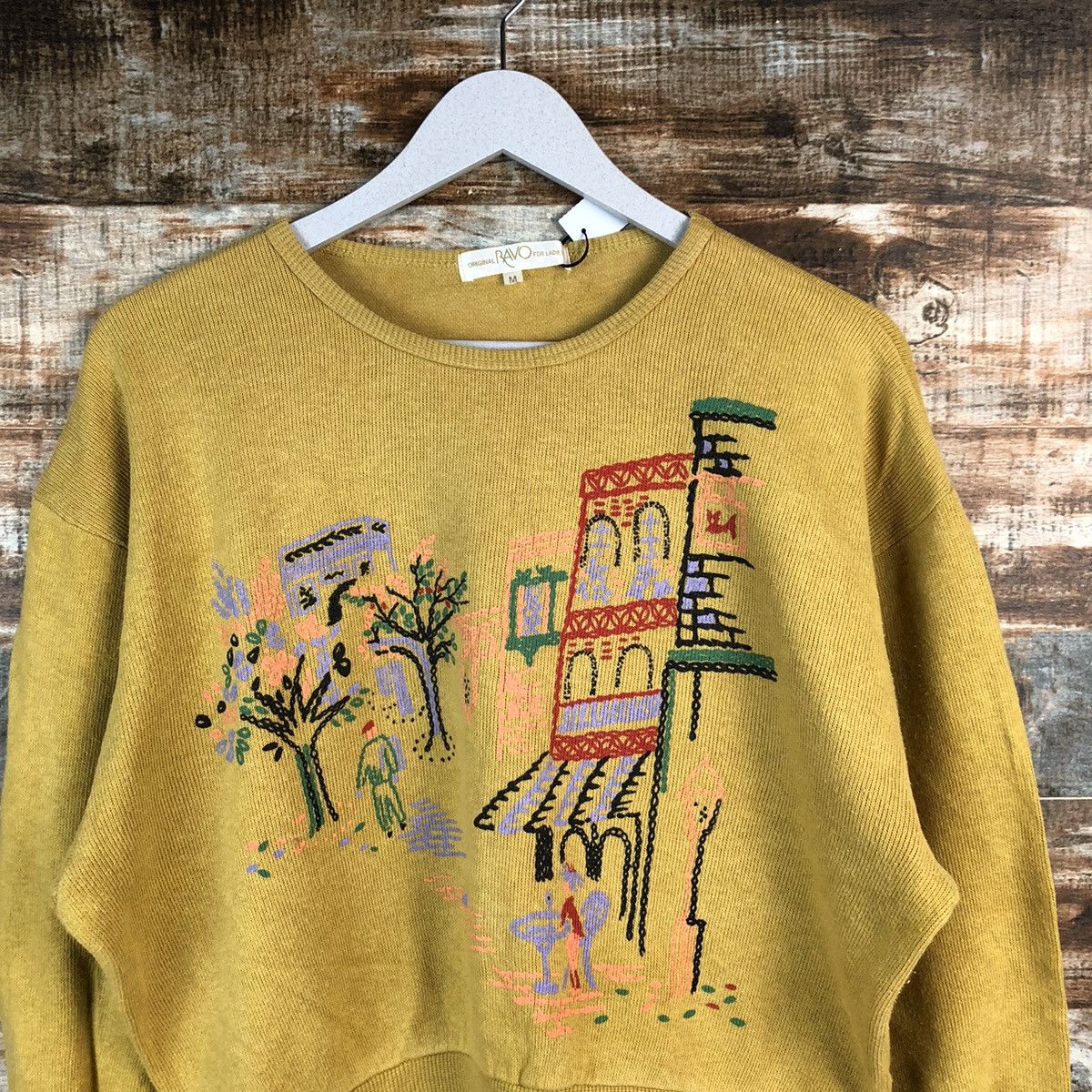Homespun Knitwear × Japanese Brand Bavo vintage for ladies Yellow Knitwear #A2476 Size M / US 6-8 / IT 42-44 - 5 Thumbnail