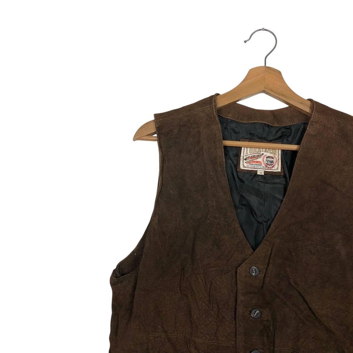 Japanese Brand 🔥VINTAGE GENUINE LEATHER VEST BIKET JACKET TURKY BEAR Size US M / EU 48-50 / 2 - 9 Thumbnail