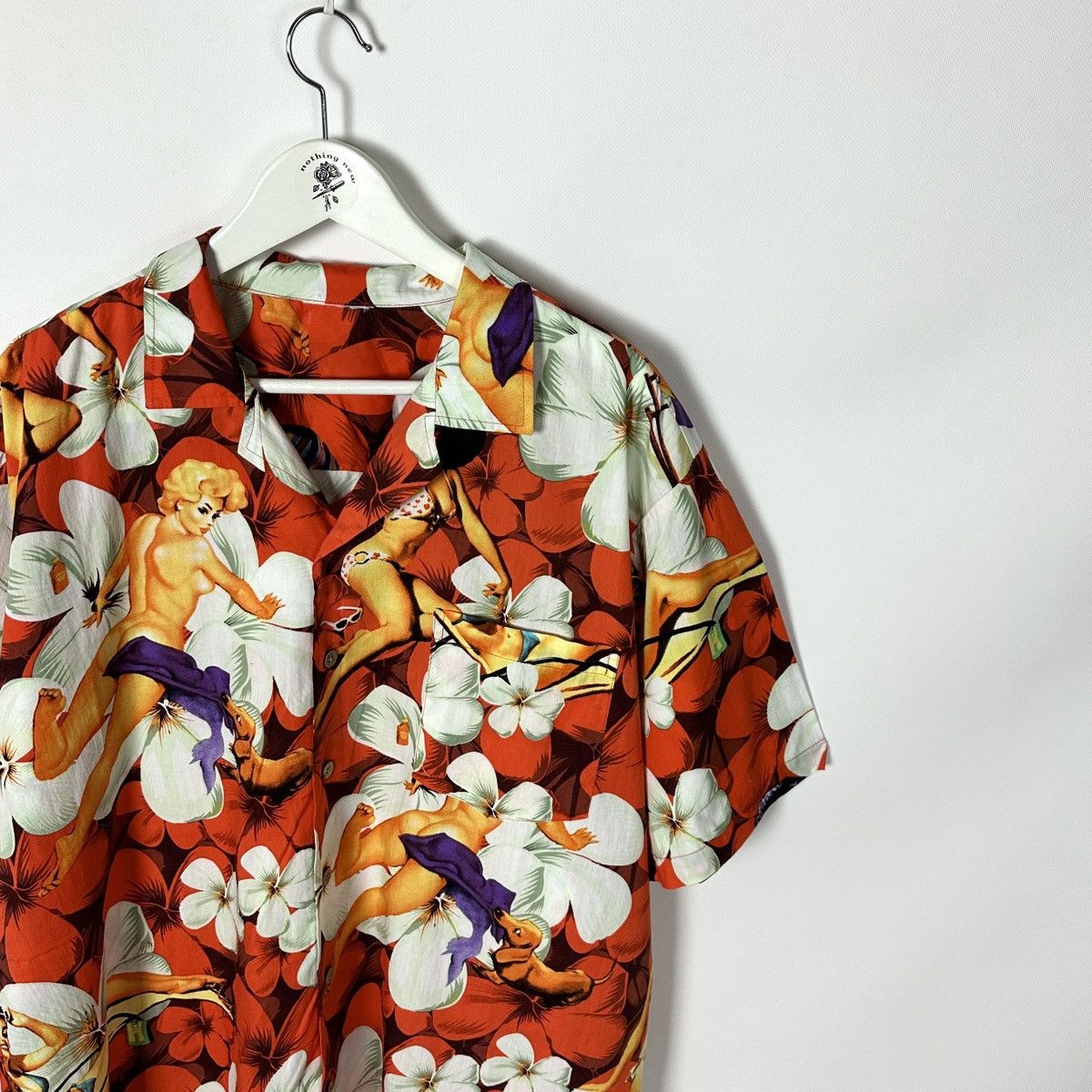 Vintage Vintage 90s Naked Marilyn Monroe monogram hawaiian shirt y2k Size US XXL / EU 58 / 5 - 3 Thumbnail