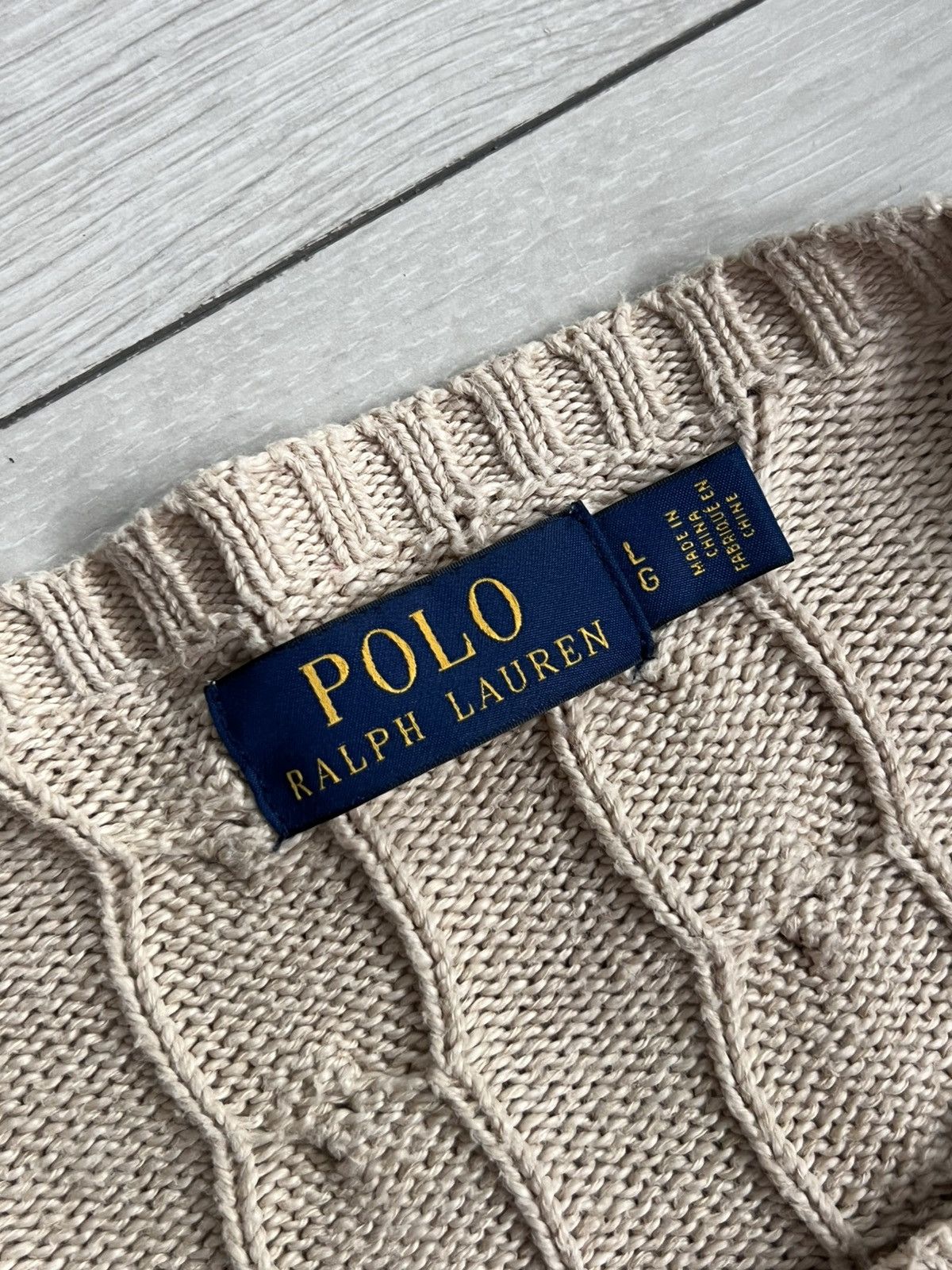Polo Ralph Lauren Polo Ralph Lauren Cable Knit Sweater Size US L / EU 52-54 / 3 - 10 Thumbnail