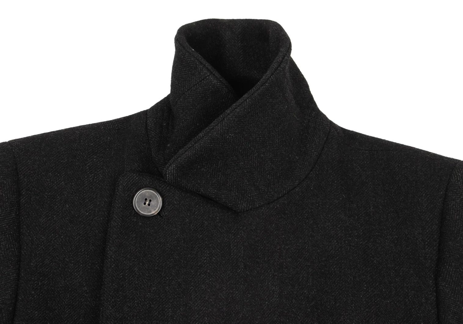 A.P.C. Herringbone Melton Coat in Charcoal M Size US XXS / EU 40 - 5 Thumbnail