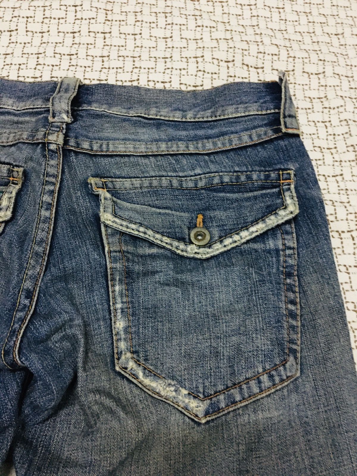 Japanese Brand Unbranded Distressed Flare Jeans (Y01) Size US 33 - 3 Thumbnail