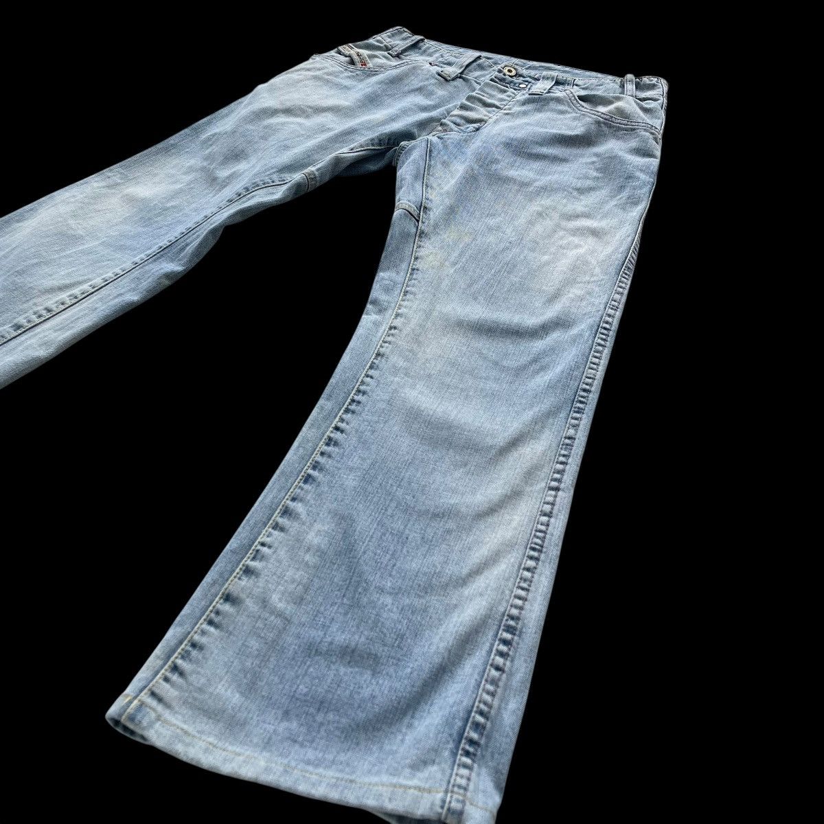 Diesel DIESEL INDUSTRY FLARE SPIRAL CUT FLY BUTTON DENIM PANTS Size US 30 / EU 46 - 6 Thumbnail