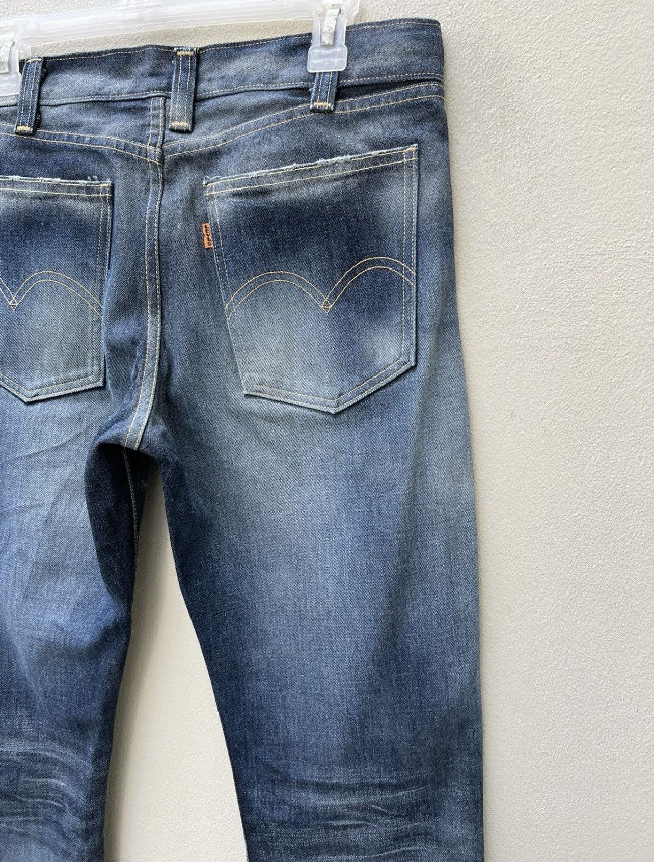 2005 LVC Levi’s 607 Big E Orange Tab Denim Bootcut Jeans