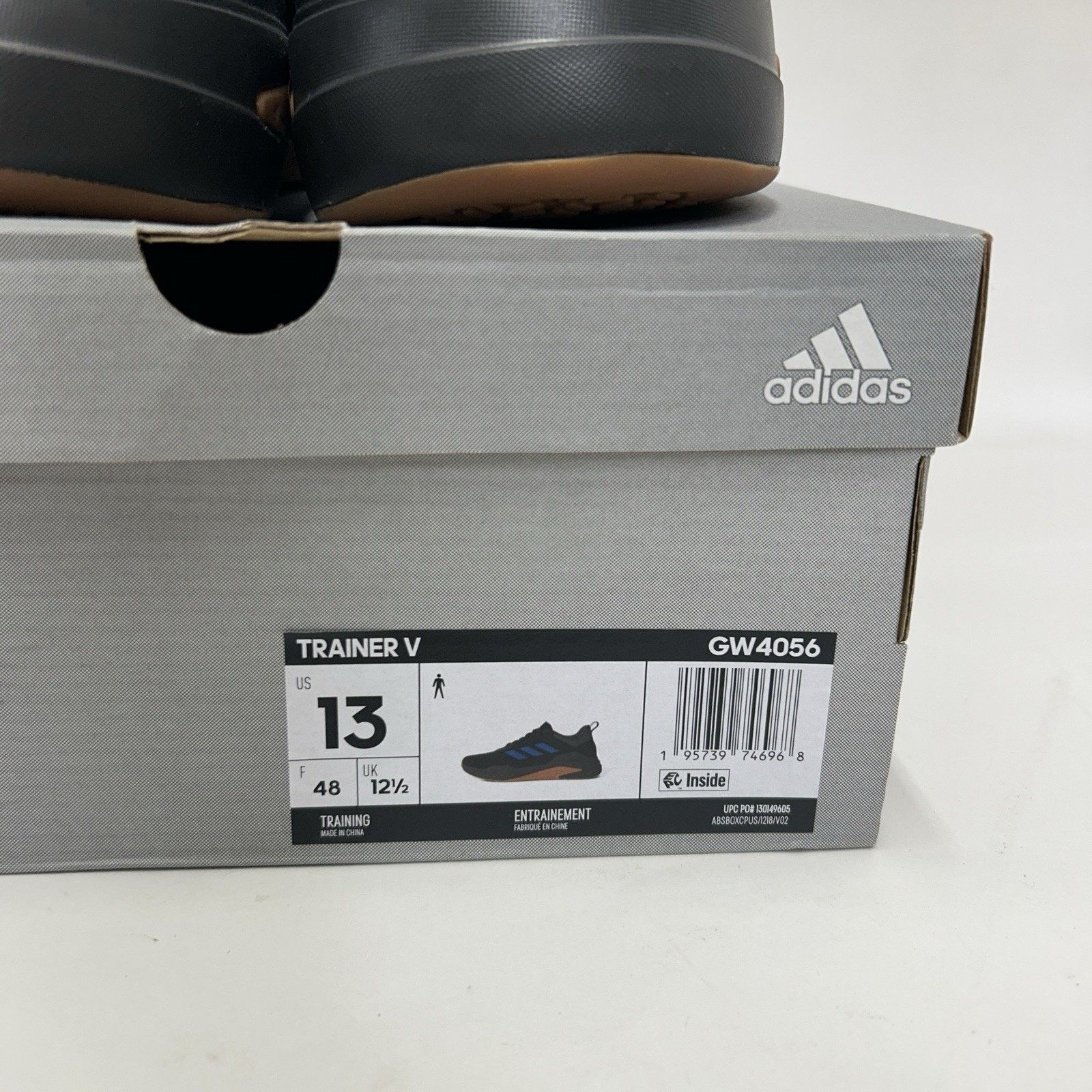 Adidas Adidas Trainer V “Black Pulse Blue Gum” GW4056 Size US 13 / EU 46 - 5 Thumbnail