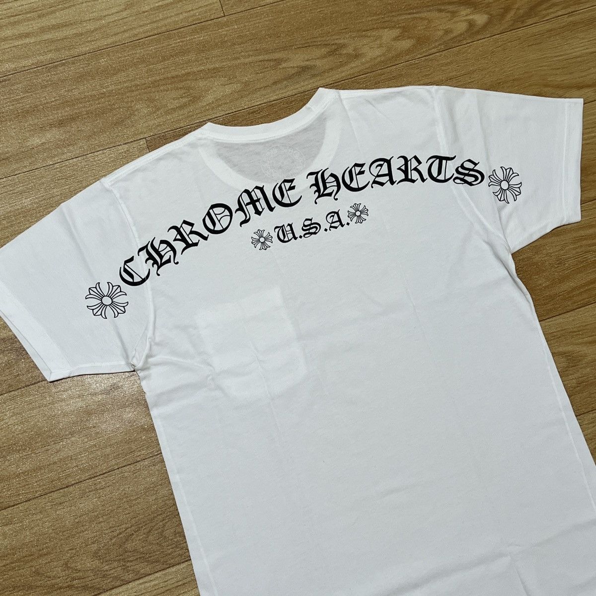 Chrome Hearts USA Black Letter Logo Tee