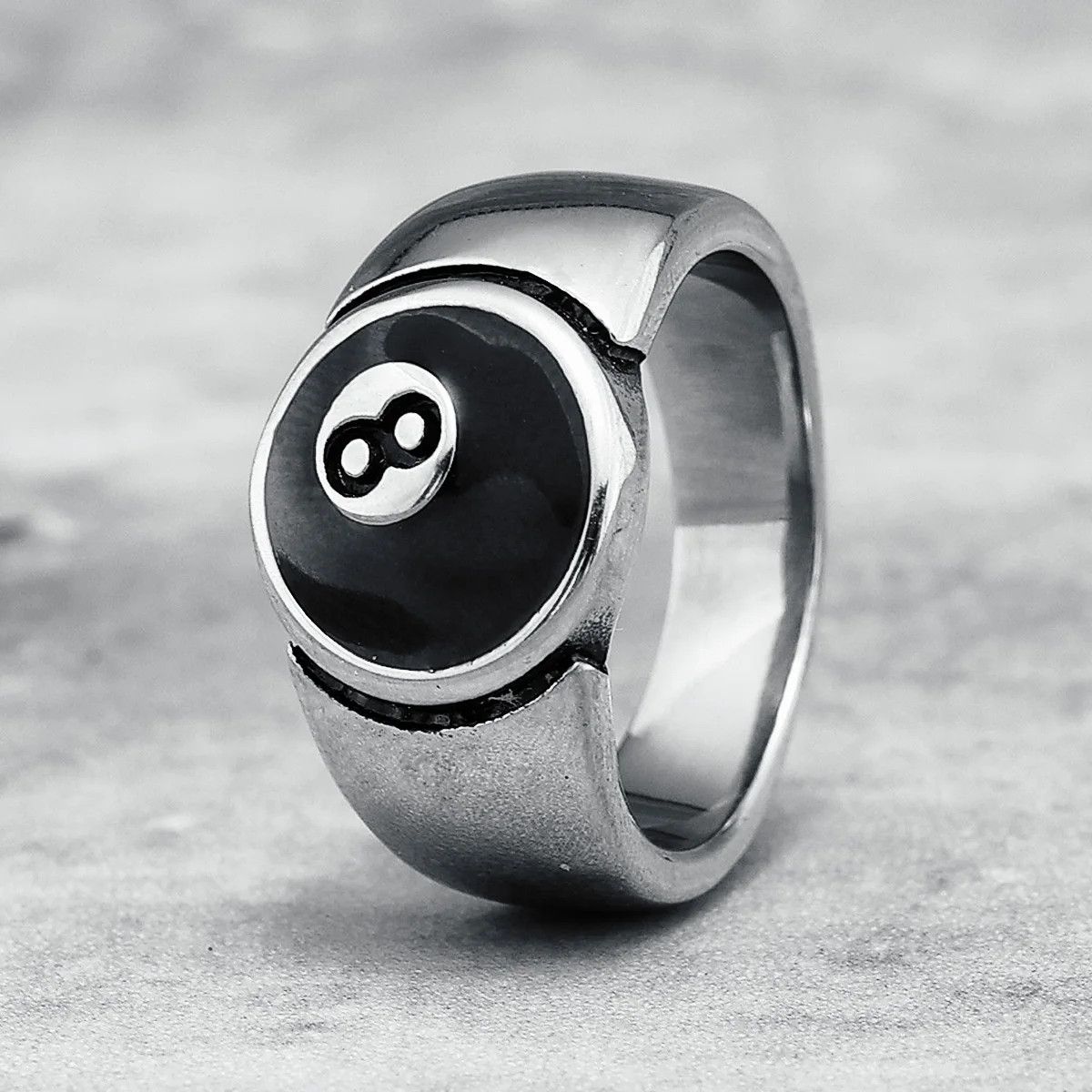 Jewelry Black 8 Eight Rings Size ONE SIZE - 2 Thumbnail