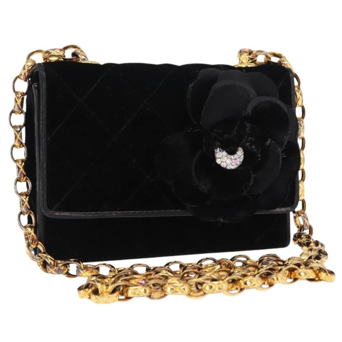 Chanel Chanel Matelasse Chain Camelia Shoulder Bag Velour Size ONE SIZE - 1 Thumbnail