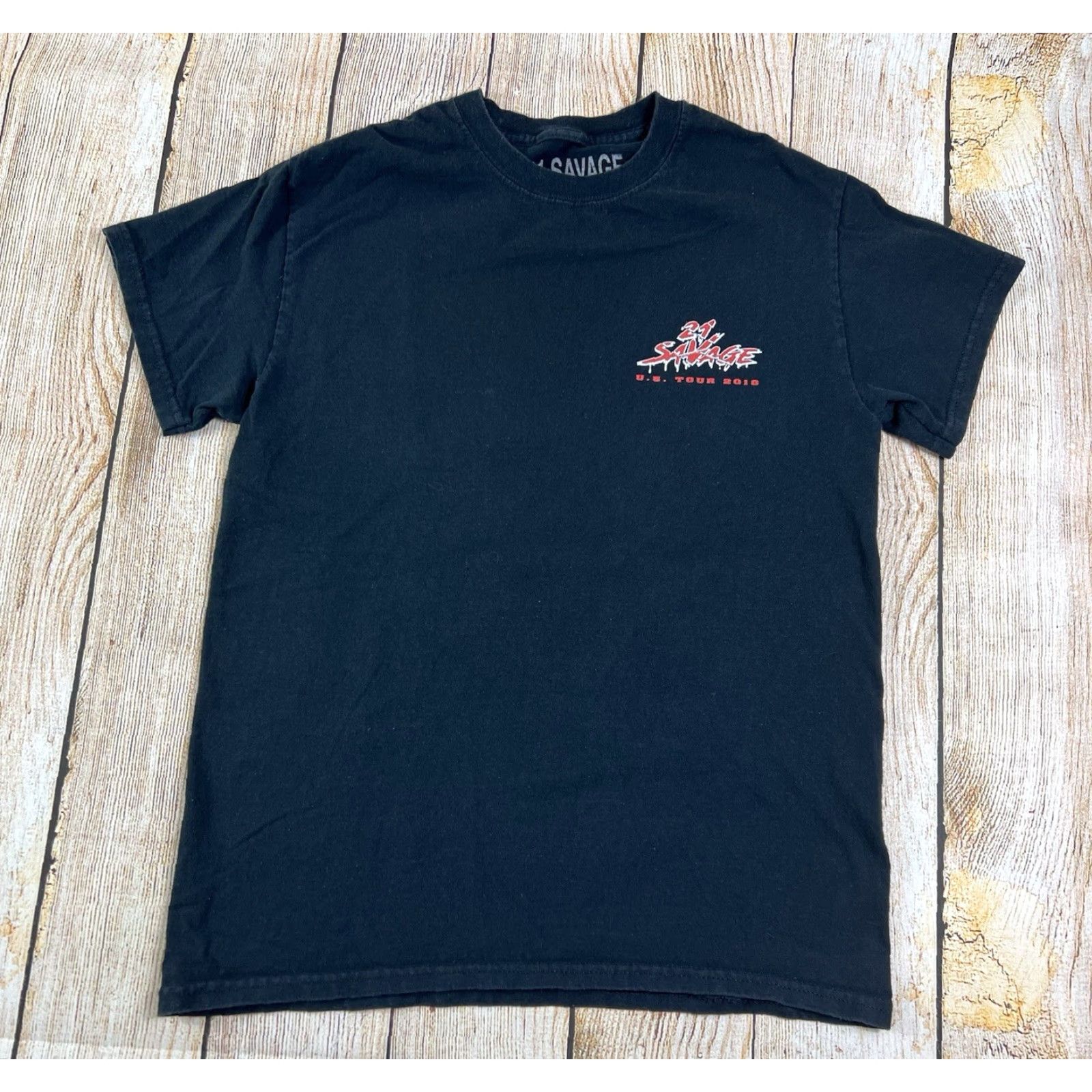 Vintage 21 Savage T-Shirt Black Short Sleeve Graphic Print Music 21 Savage US Tour 2018 Size S Mens Small Shirt Size US S / EU 44-46 / 1 - 2 Thumbnail