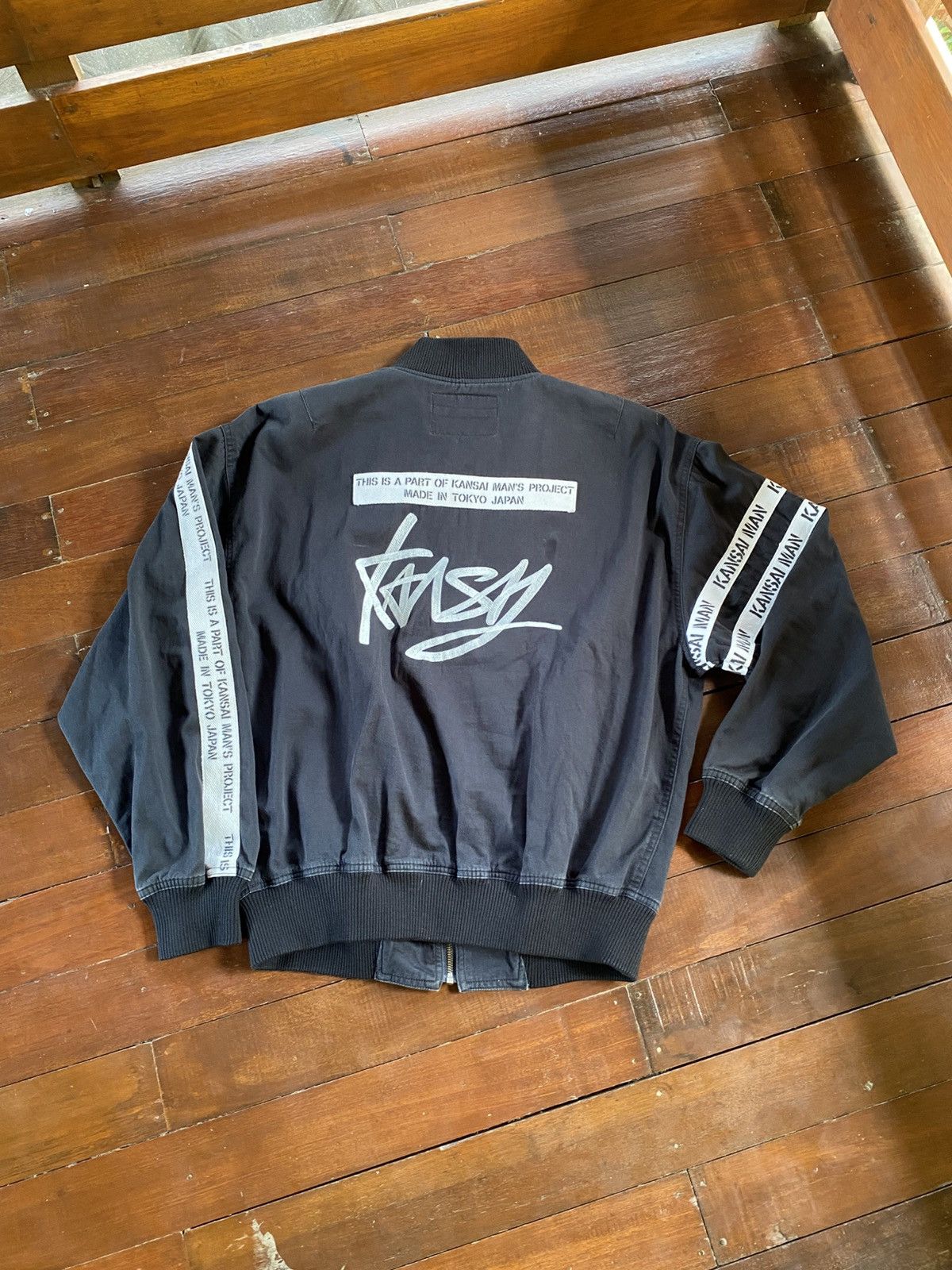 Kansai Yamamoto 🇯🇵90s Kansai Man Project Bomber Jacket Size US L / EU 52-54 / 3 - 9 Thumbnail