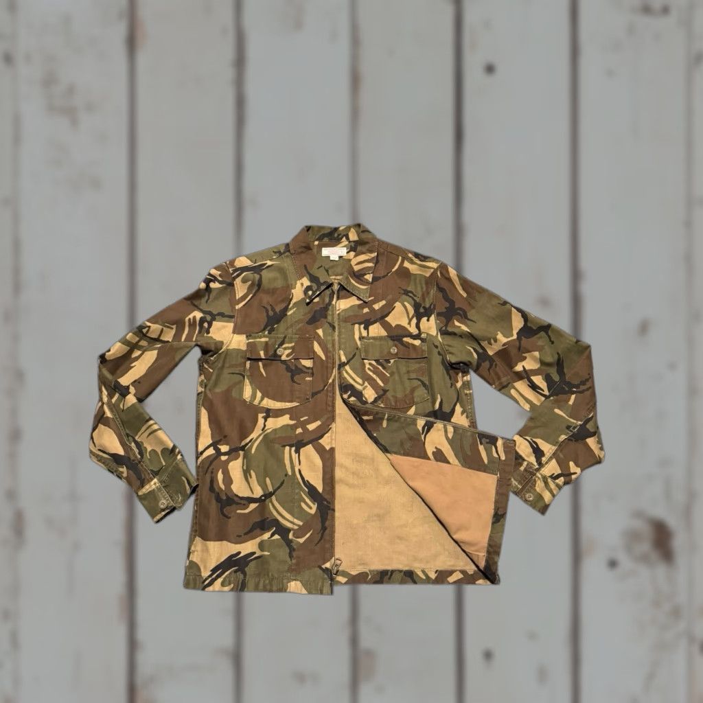 Wallace & Barnes Wallace & Barnes J.Crew DPM Camo Full Zip Military Overshirt Jacket M Green Canvas Cotton Blend Zip Button Mens Jacket Size US M / EU 48-50 / 2 - 1 Thumbnail