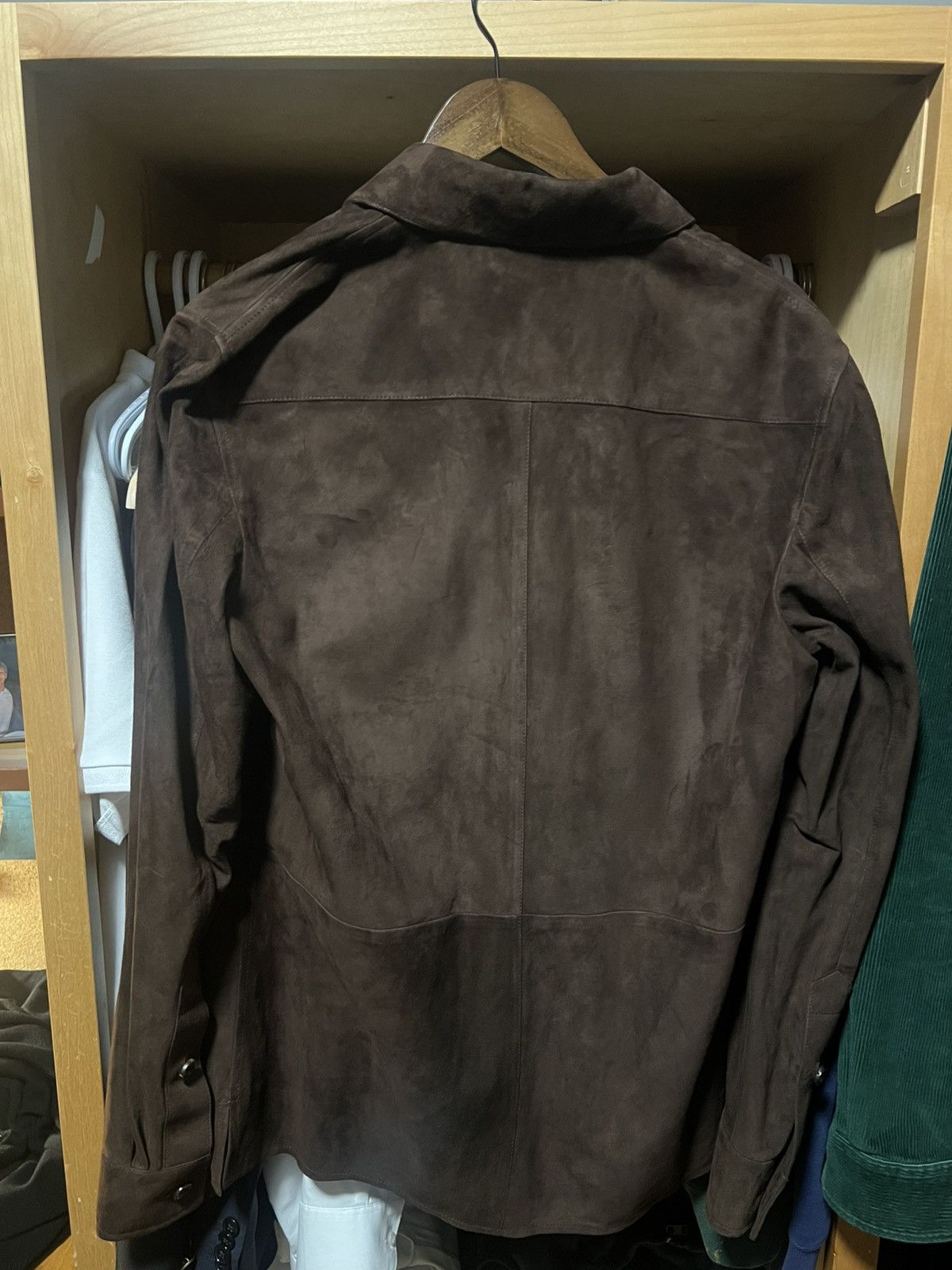 Ralph Lauren Purple Label Ralph Lauren Purple Label Barron Lamb Leather Shirt Jacket Size US M / EU 48-50 / 2 - 2 Thumbnail