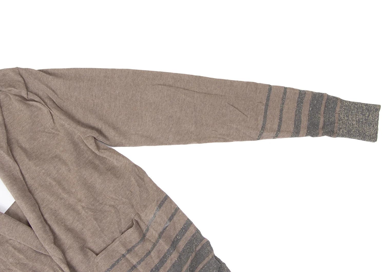 Kolor Glitter Striped Buttonless Knit Cardigan in Mocha Size US S / EU 44-46 / 1 - 4 Thumbnail
