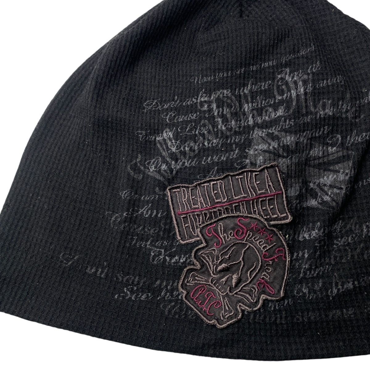 If Six Was Nine 2000's In The Attic Poem Patch Beanie Size ONE SIZE - 3 Thumbnail