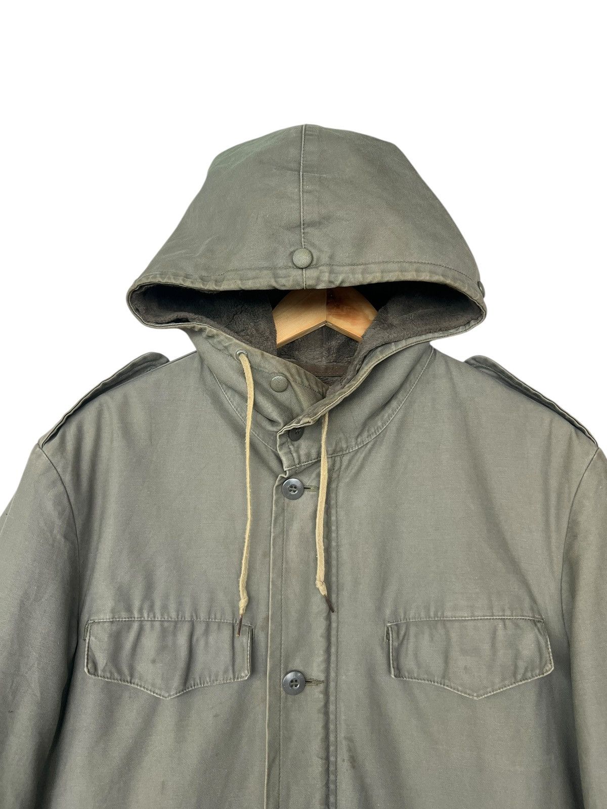 Vintage Vintage 80s German Army Parka Green Zipper Hoodie Jacket Size US L / EU 52-54 / 3 - 4 Thumbnail
