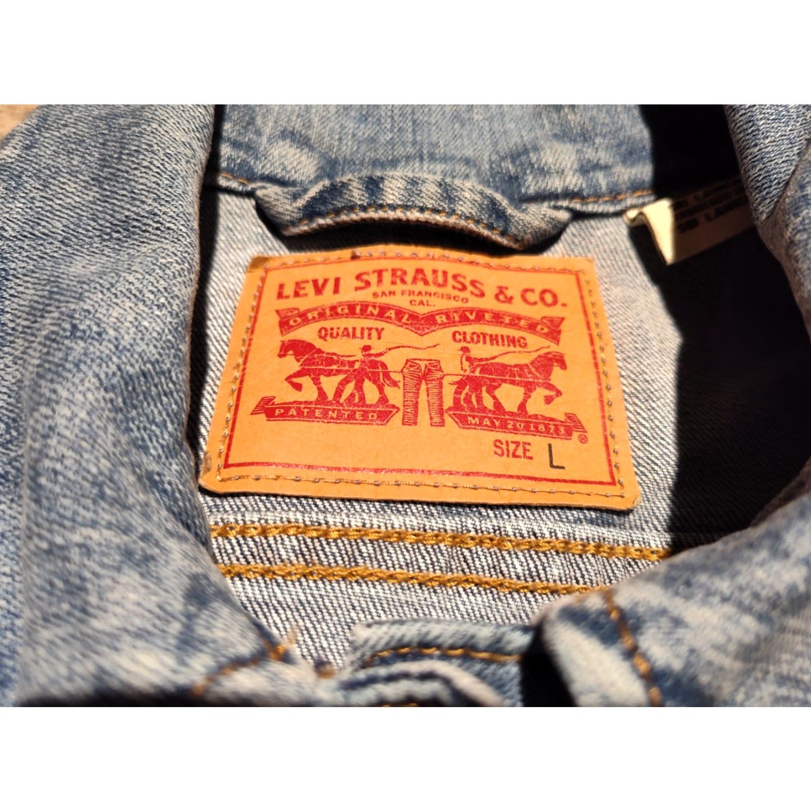 Levi's VINTAGE Levi's Denim Button Trucker Jacket (Jacket) Women L Stone 29945-0012 Mens/Womens? Size 36" / US 14 / IT 50 - 7 Thumbnail