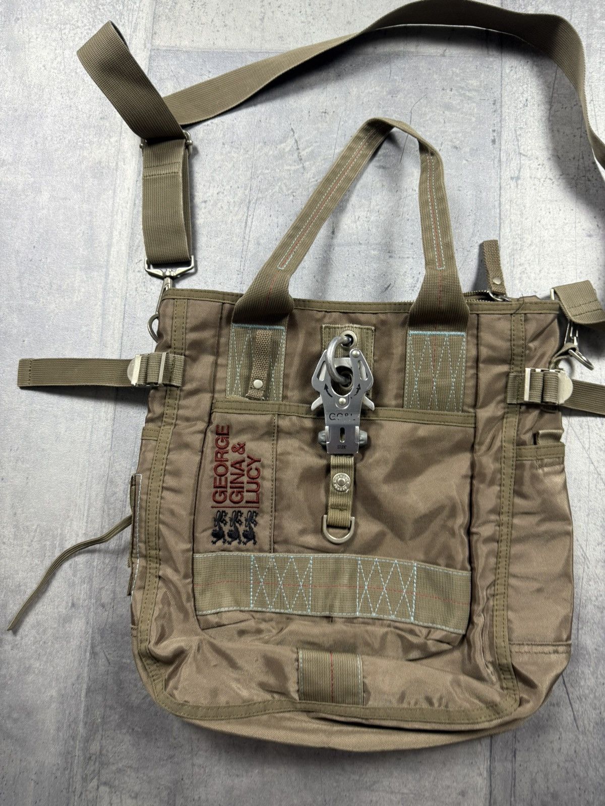 Japanese Brand GEORGE GINA & LUCY Tactical Khaki Shoulder Bag ggl bag Size ONE SIZE - 3 Thumbnail