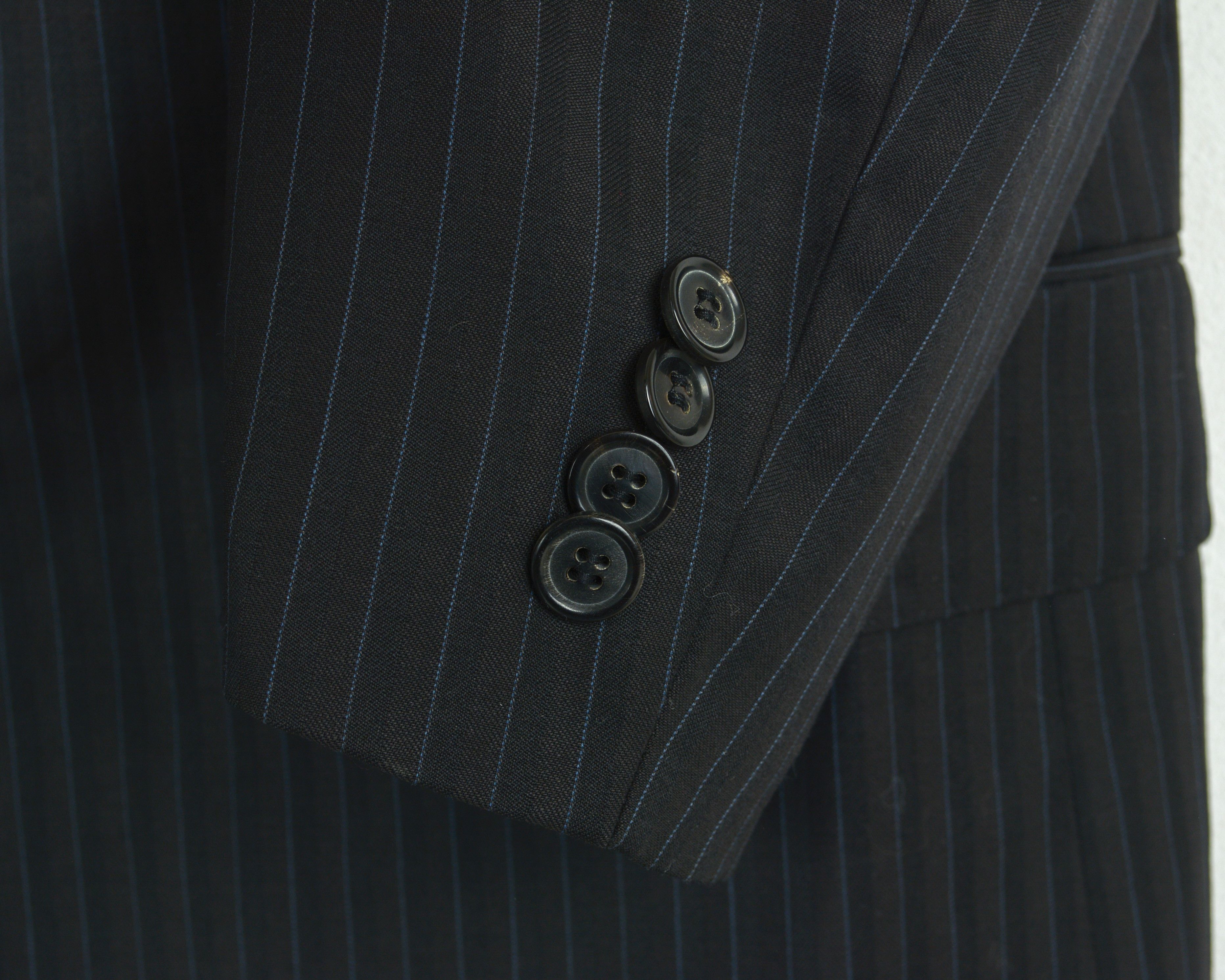 Hugo Boss Burton/Reno Men Blazer US 38L Pinstriped Jacket Coat Suit XS Size 38L - 3 Thumbnail