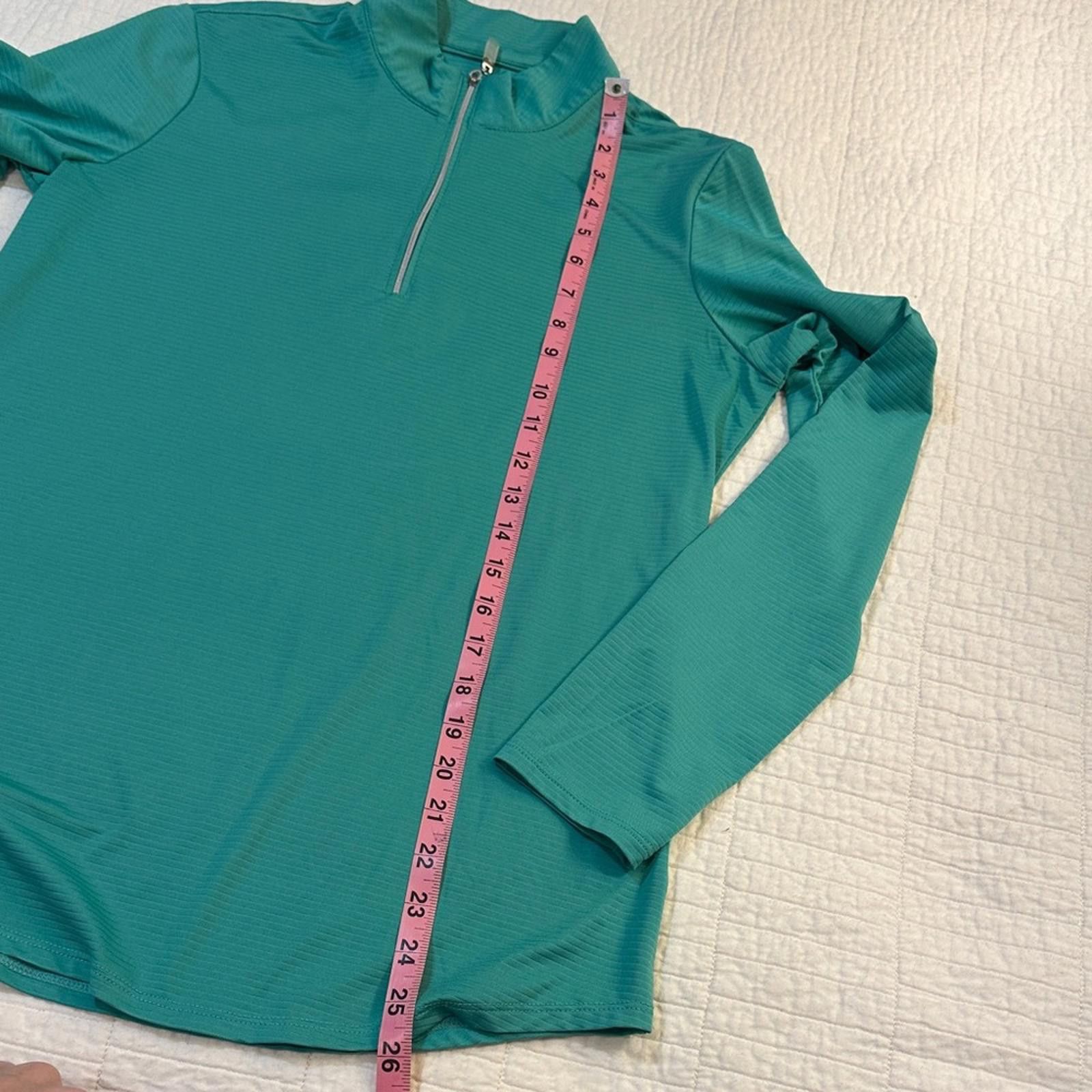 Cutter & Buck Coral Bay Golf Pullover Small NWOT Teal Quarter-Zip Pullover Size S / US 4 / IT 40 - 5 Thumbnail