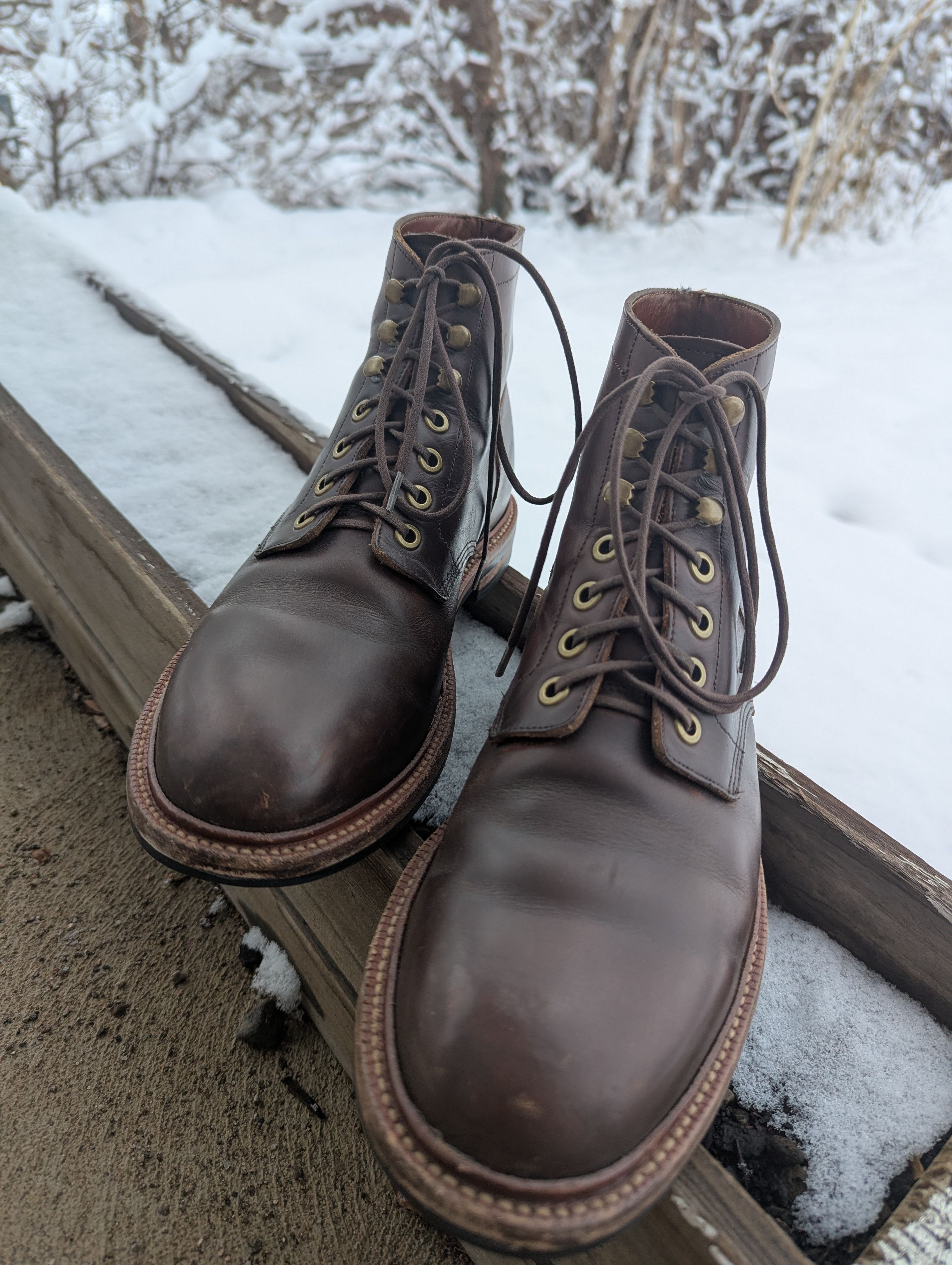 Grant Stone Chukka Boots Beige Suede 9.5D Grant Stone Chelsea Boot in C.F. Stead Earth Waxy Commander  main image 4