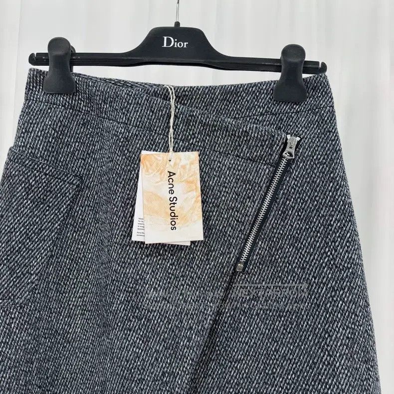 Acne Studios Acne Studios Blue-Grey Wool Zipper Irregular Skirt Size 42" / US 20 - 3 Thumbnail