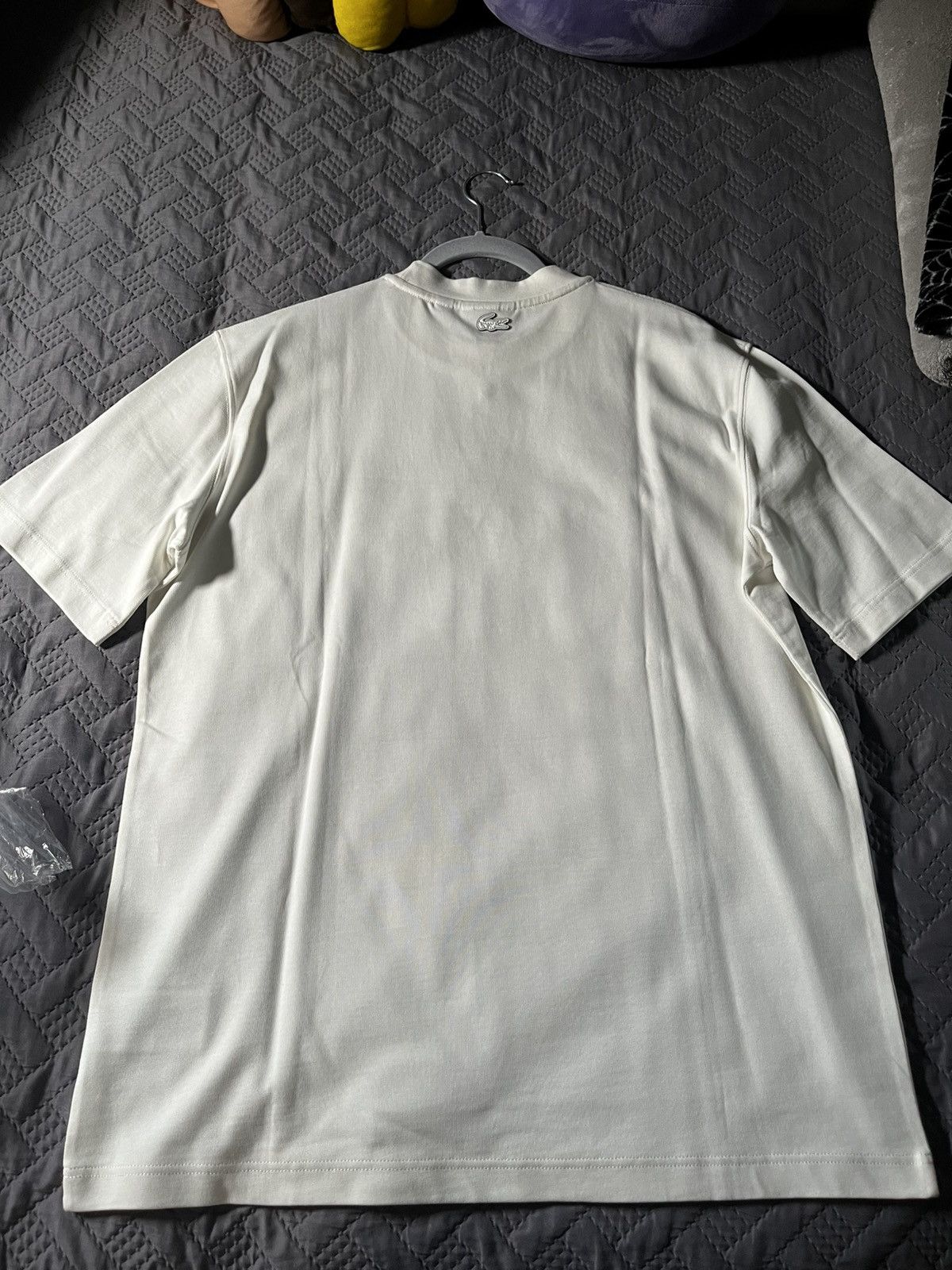 Lacoste Lacoste Mens Loose Fit Cotton Jersey Print T-Shirt White Size US S / EU 44-46 / 1 - 5 Thumbnail