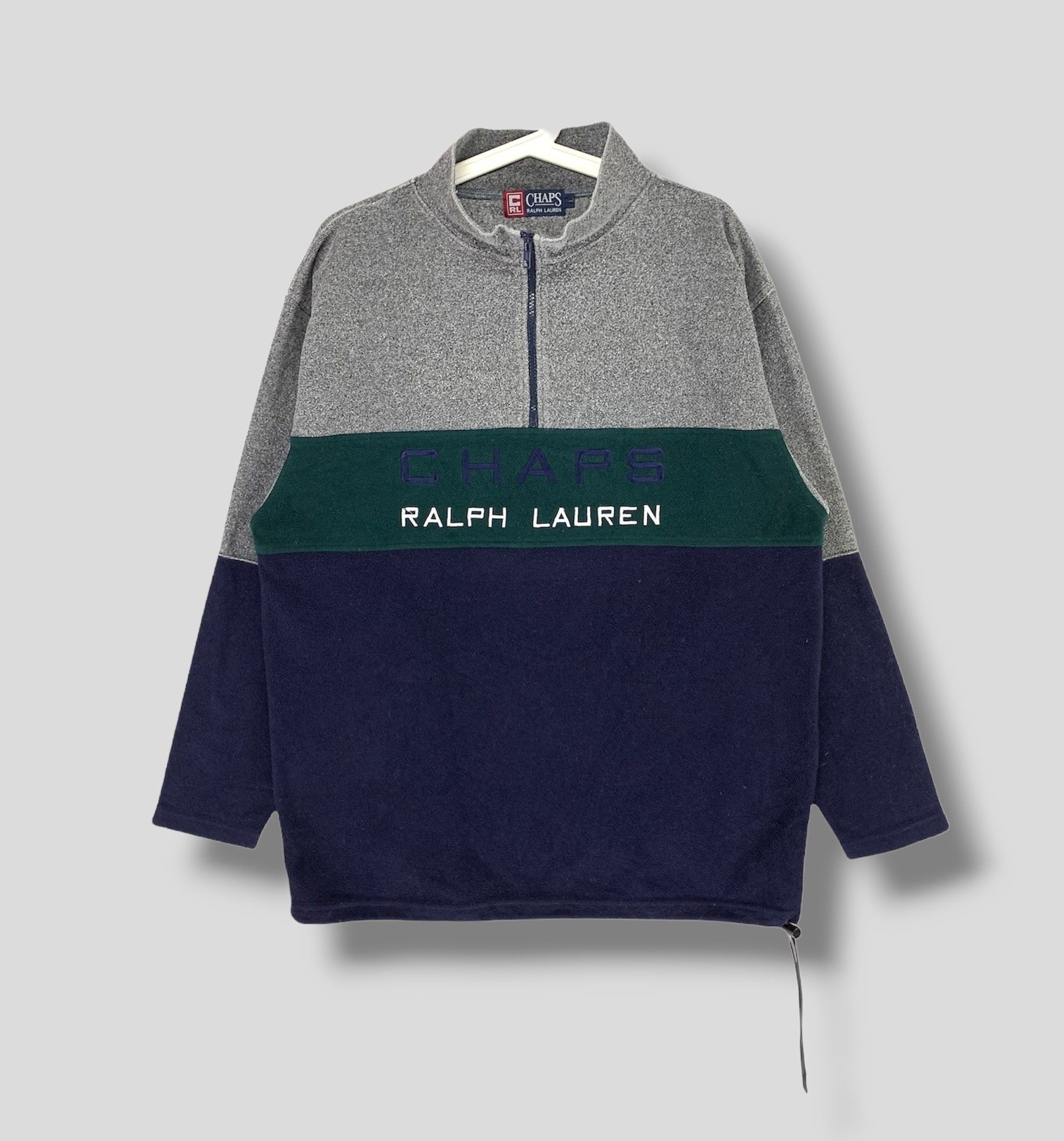 Vintage 90s Chaps ralph lauren logo fleece jacket