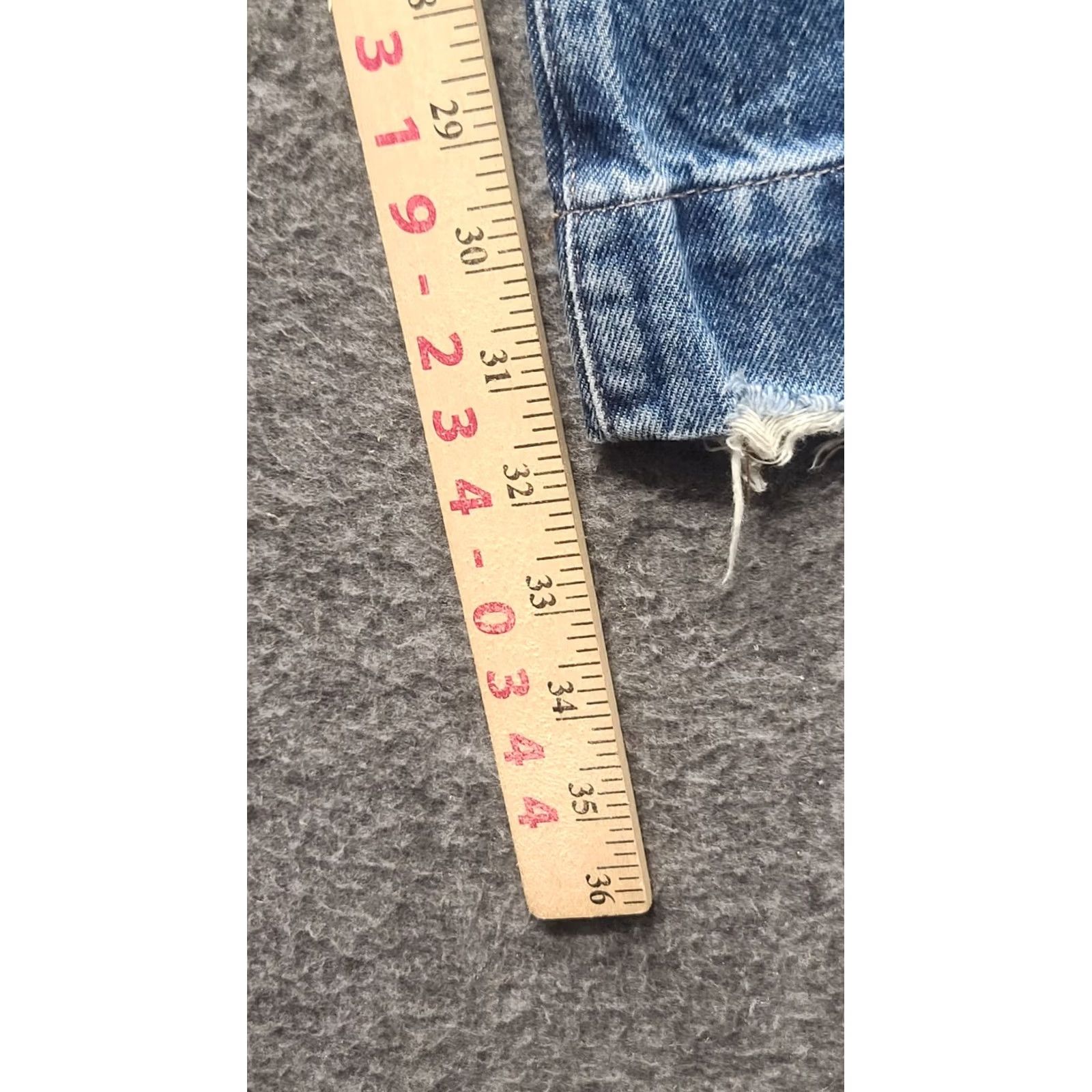 Express VINTAGE EXPRESS Jeans Womens 6x32 70S Flare Regular Fit Mid Rise Festival Distressed Size 28" / US 6 / IT 42 - 5 Thumbnail