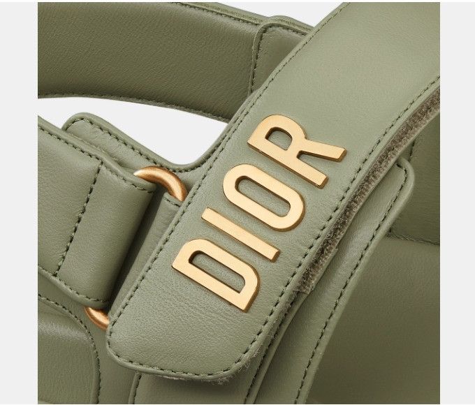 Dior o1w1db11124 Lambskin Dioract Sandals in Green Size US 7 / IT 37 - 5 Thumbnail
