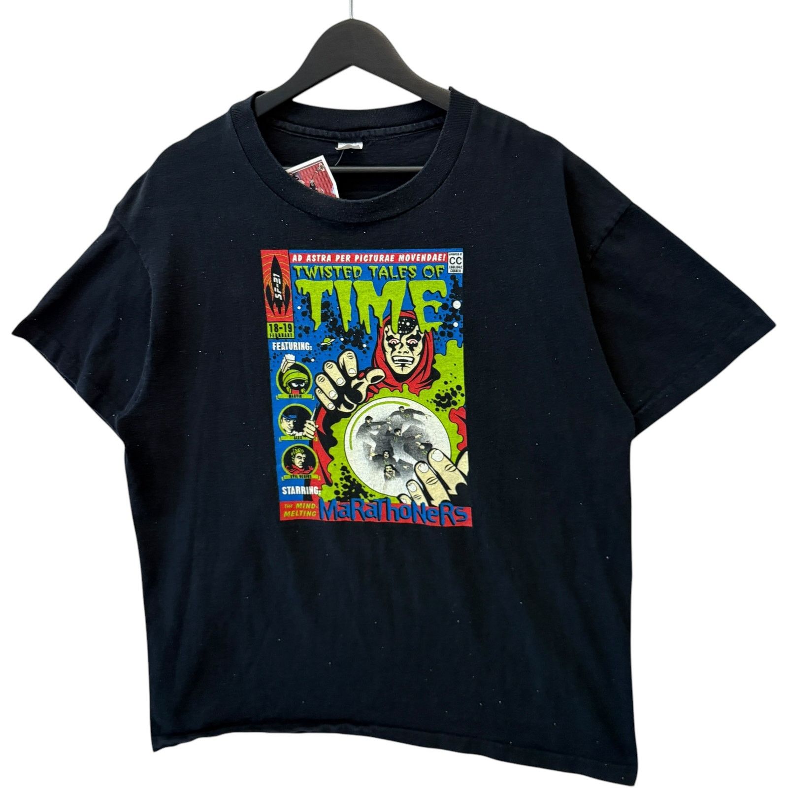 Vintage Vintage Twisted Tales of Time Marathoners Tee Mens Black XL Size US XL / EU 56 / 4 - 3 Thumbnail