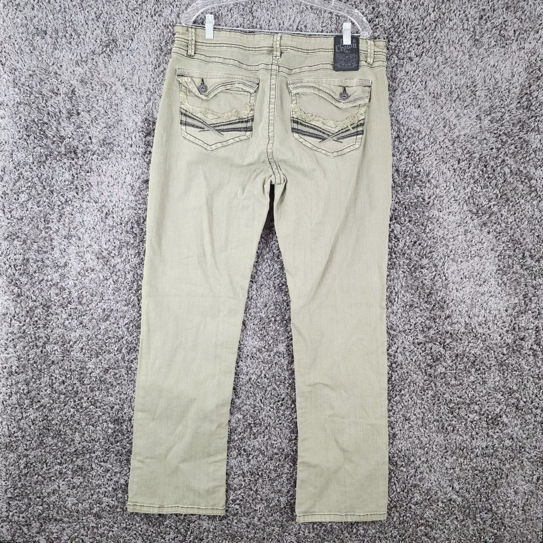 Vintage Axe & Crown Straight Green Jeans Mens 38x34 Regular Size US 38 / EU 54 - 5 Thumbnail