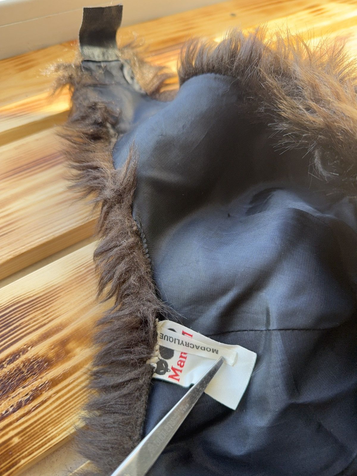 Le Grande Bleu (L.G.B.) Vntg LGB Japanese 90s Marodil Fur Ushanka Hood Trapper hat Size ONE SIZE - 8 Thumbnail