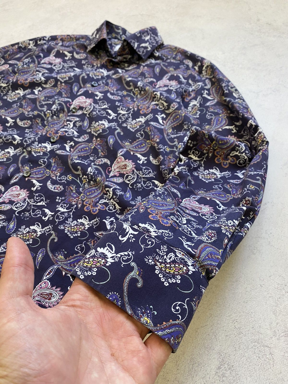 Eton Eton Mens Paisley Multicolor Button Up Shirt Size M Size US M / EU 48-50 / 2 - 7 Thumbnail