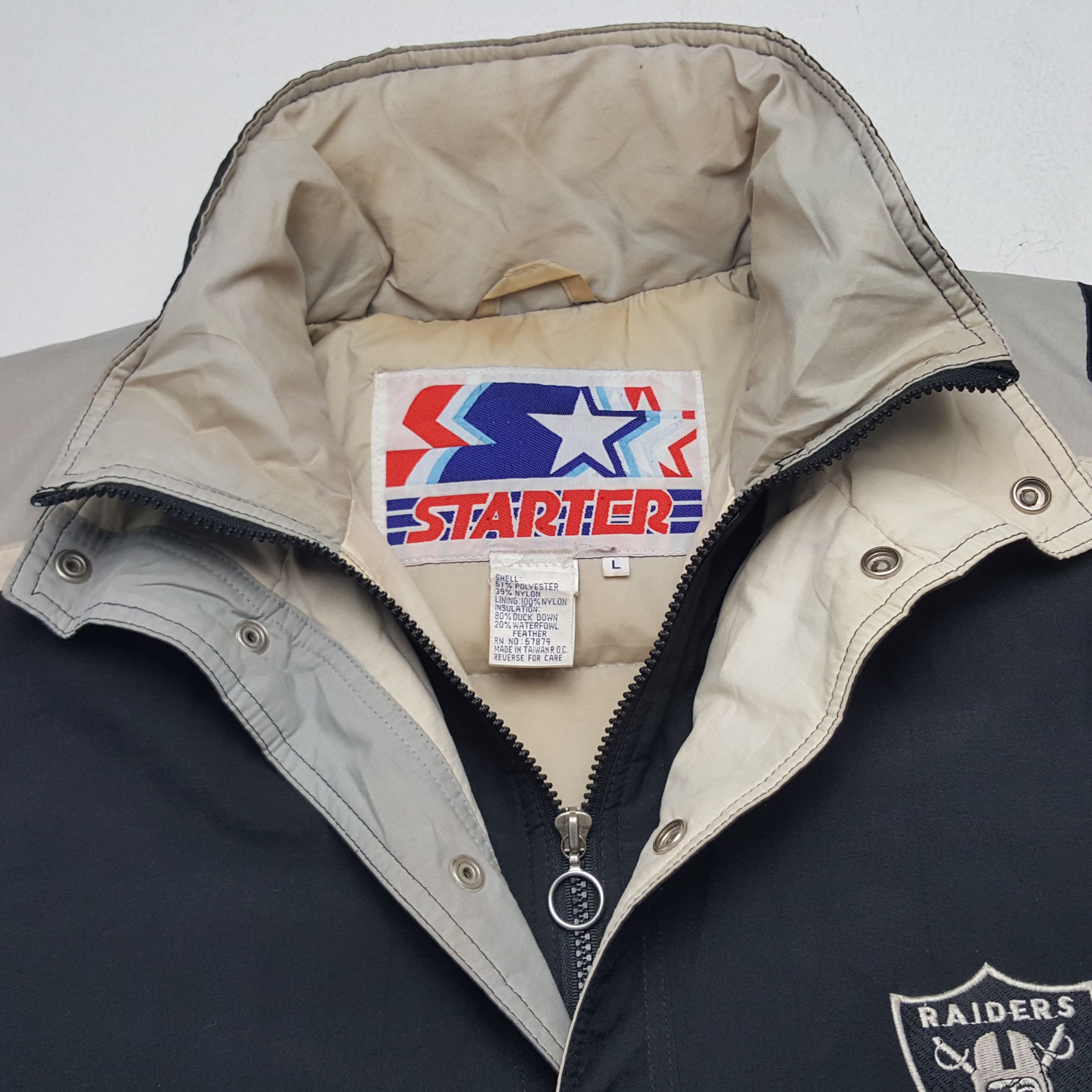 NFL × Vintage Vintage NFL X Raiders Windbreaker Long Jacket Size US L / EU 52-54 / 3 - 4 Thumbnail