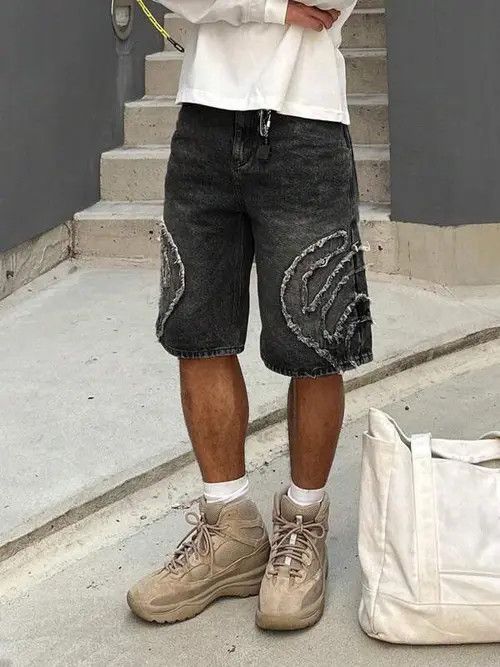 Japanese Brand × Vintage Distressed Washed Y2k Shorts Jorts Denim Size US 30 / EU 46 - 3 Thumbnail