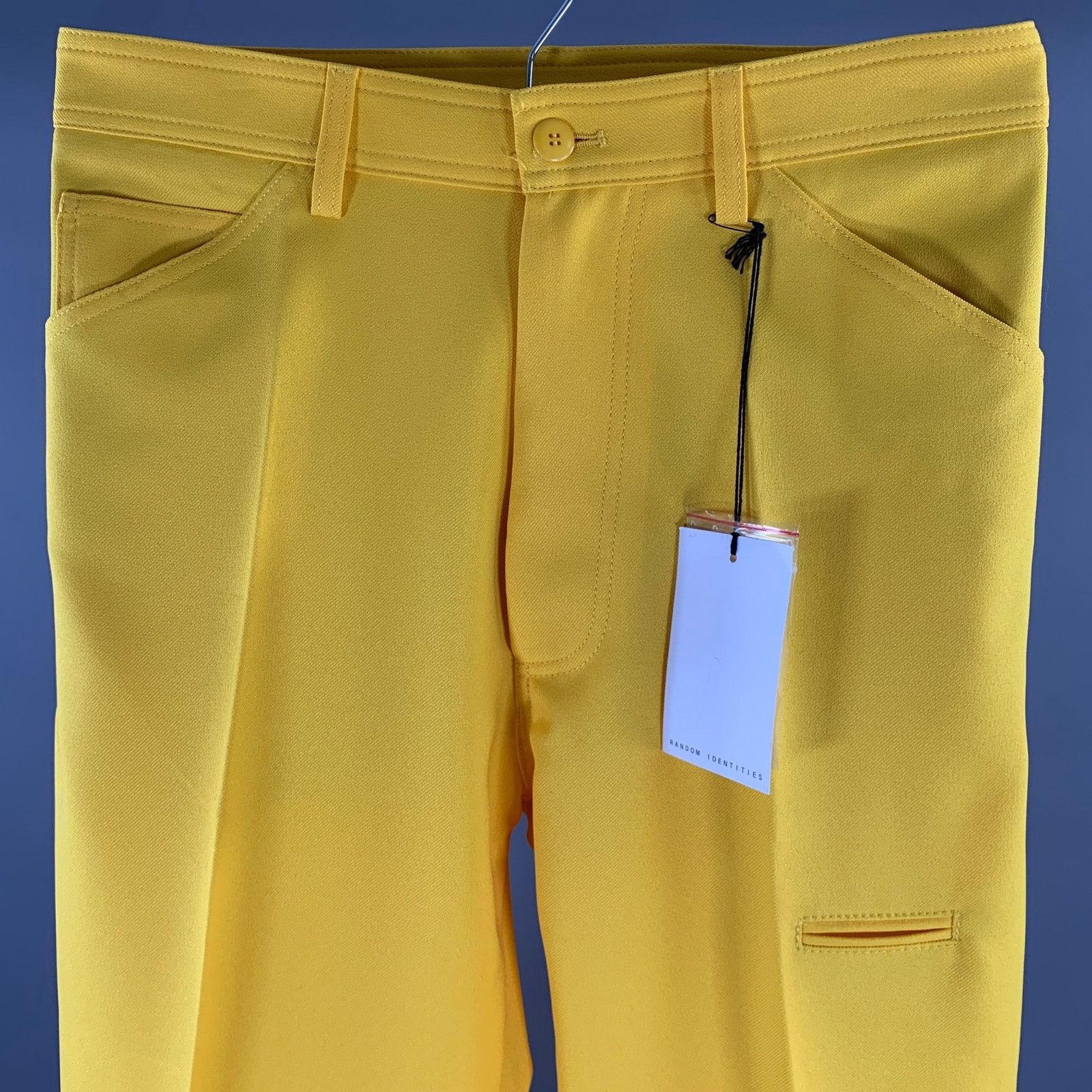 Random Identities RANDOM IDENTITIES Size 30 Yellow Polyester Casual Pants Size US 32 / EU 48 - 2 Thumbnail