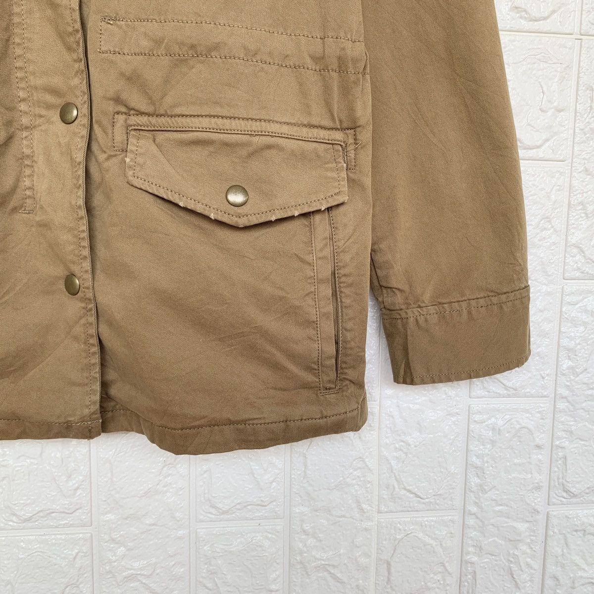 Gap Gap Military Chore Jacket Brown Zipper Snap Button Size US M / EU 48-50 / 2 - 8 Thumbnail