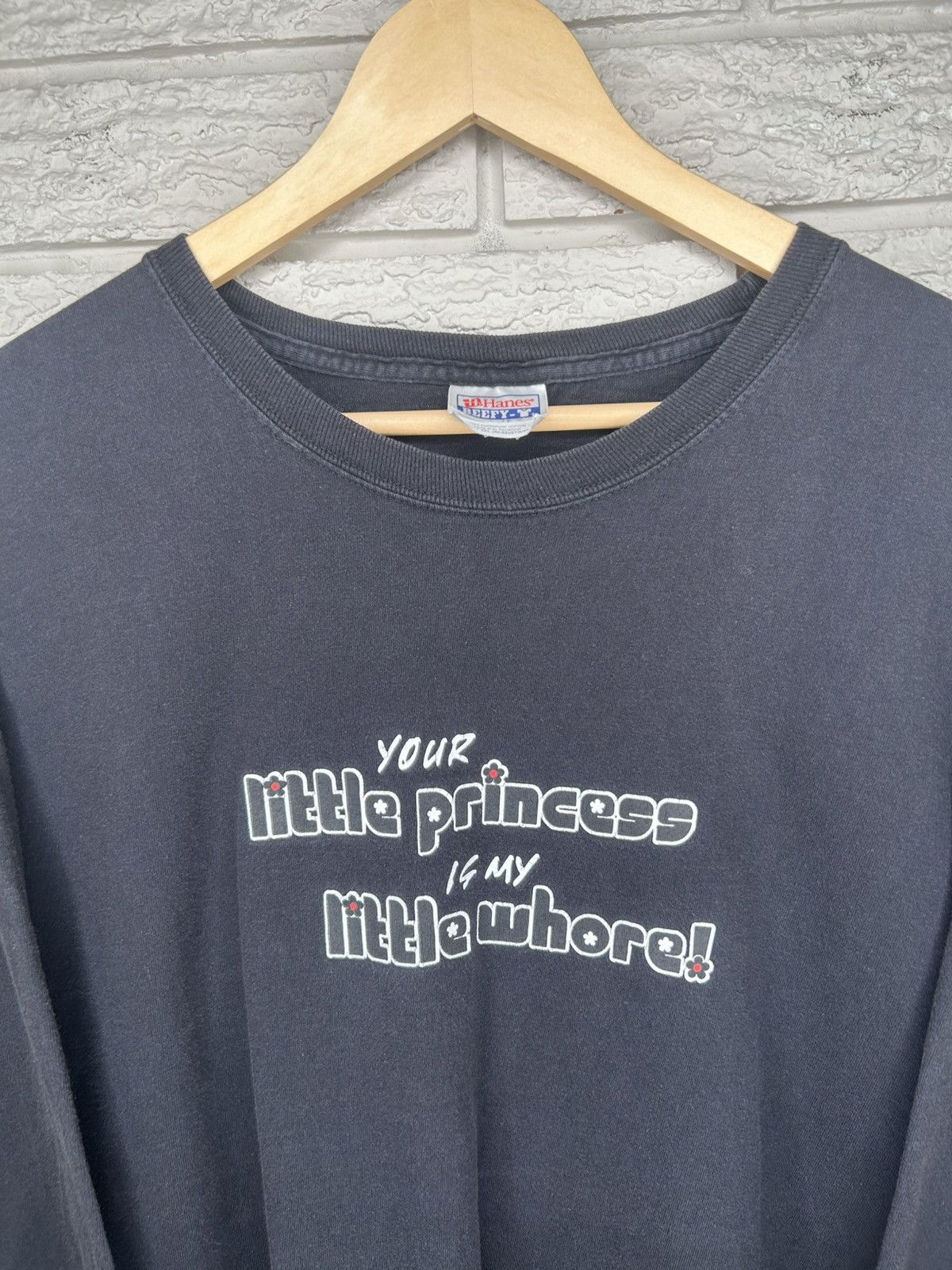 Vintage Vintage 90s Little Whore Funny Faded Long Sleeve Size US XL / EU 56 / 4 - 5 Thumbnail