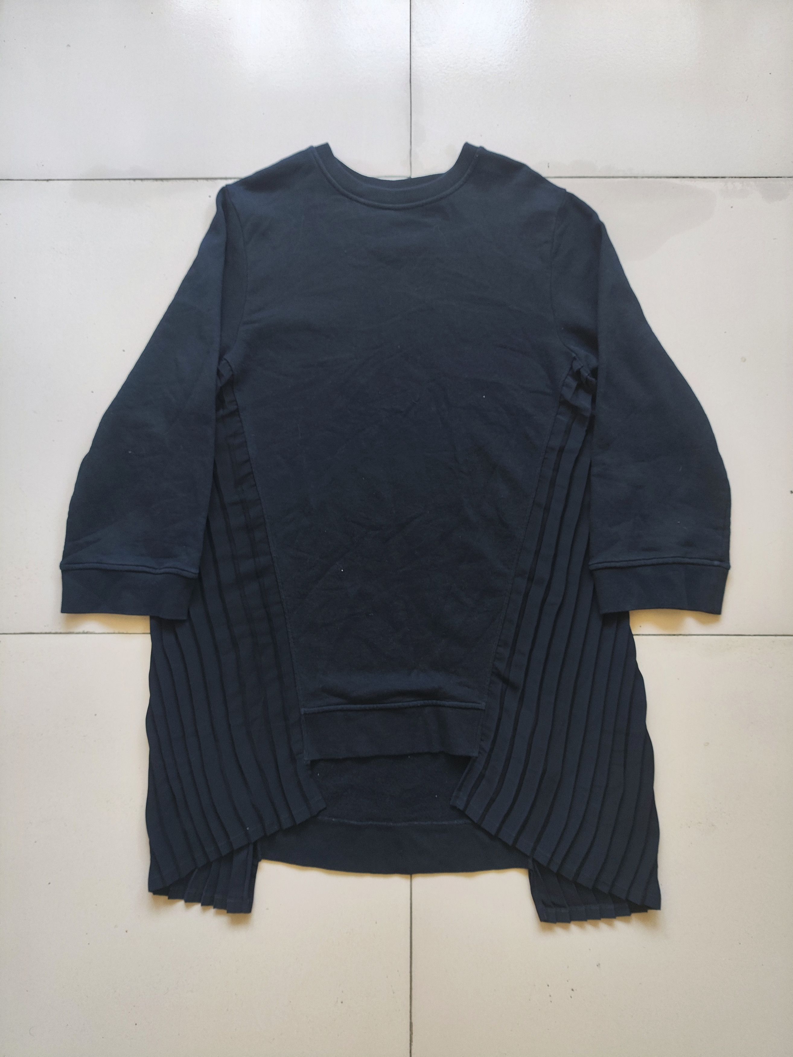 mm6 deconstructing pleated dress long sleeved shirt