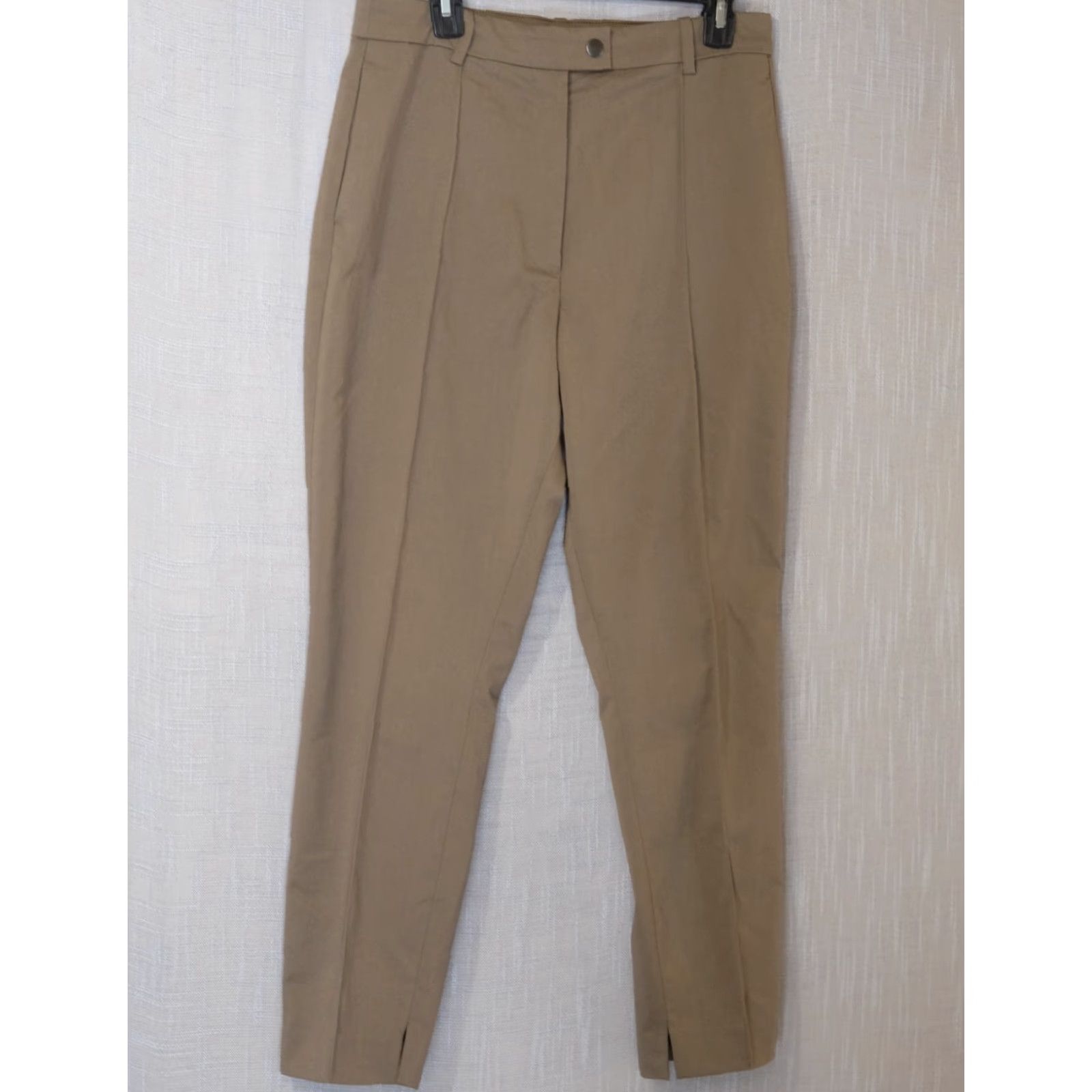 H&M H&M Slit Cuff Straight Dress Pants Green Stretch Women's 10 #A17-10 Dress Pants Women 10 Green Slit Cuff Straight Stretch H&M Size 32" / US 10 / IT 46 - 2 Thumbnail