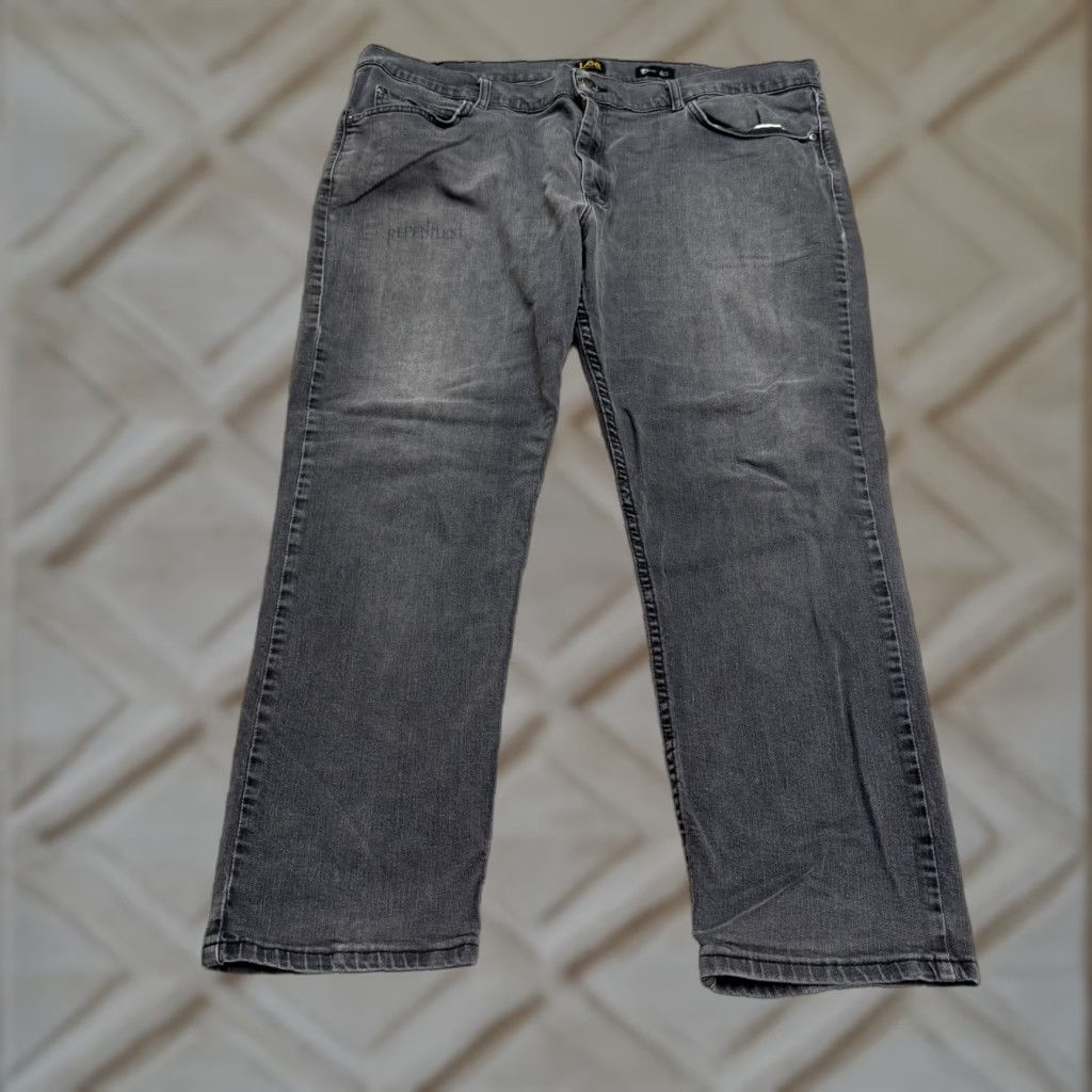Lee Lee S-Gene Cone Regular Fit Straight Denim Jeans Mens 42x30 Stone Wash Grunge US 90s Style Logo Mens Size US 42 / EU 58 - 1 Thumbnail