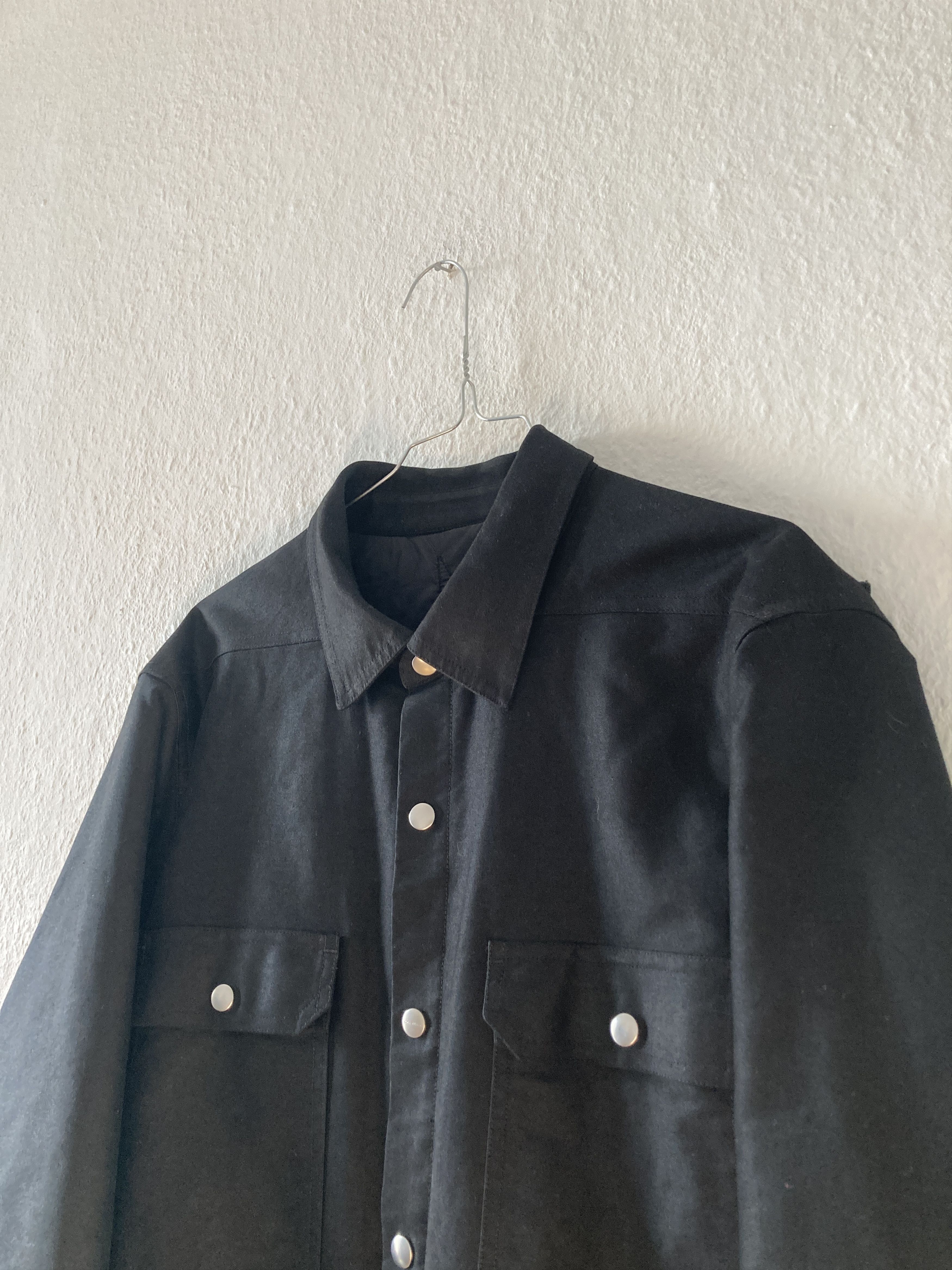 Rick Owens F/W 19 “LARRY” Cashmere & Silk Lined Shirt Jacket Rick Owens Size US L / EU 52-54 / 3 - 4 Thumbnail