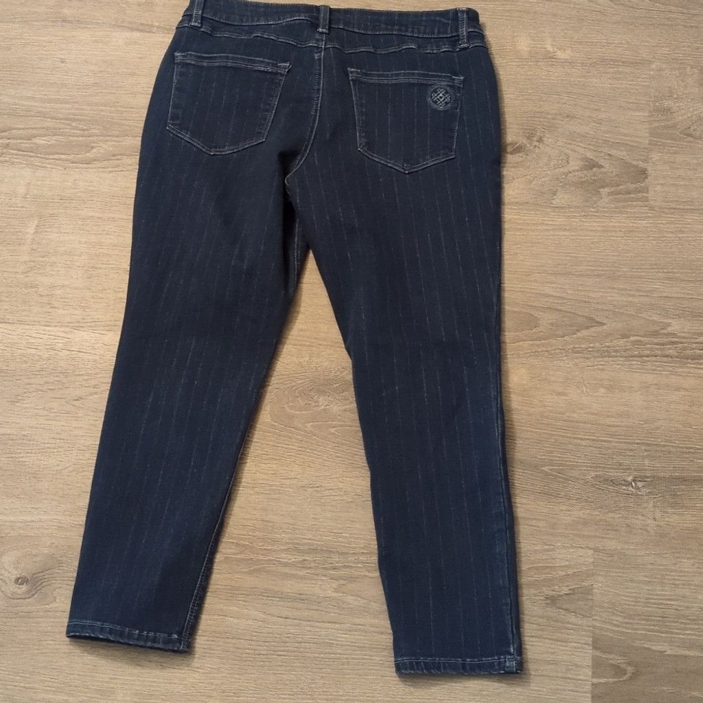 Other Laurie felt metallic pinstripe ankle skinny jeans size 12P Size 34" / US 12 / IT 48 - 7 Thumbnail