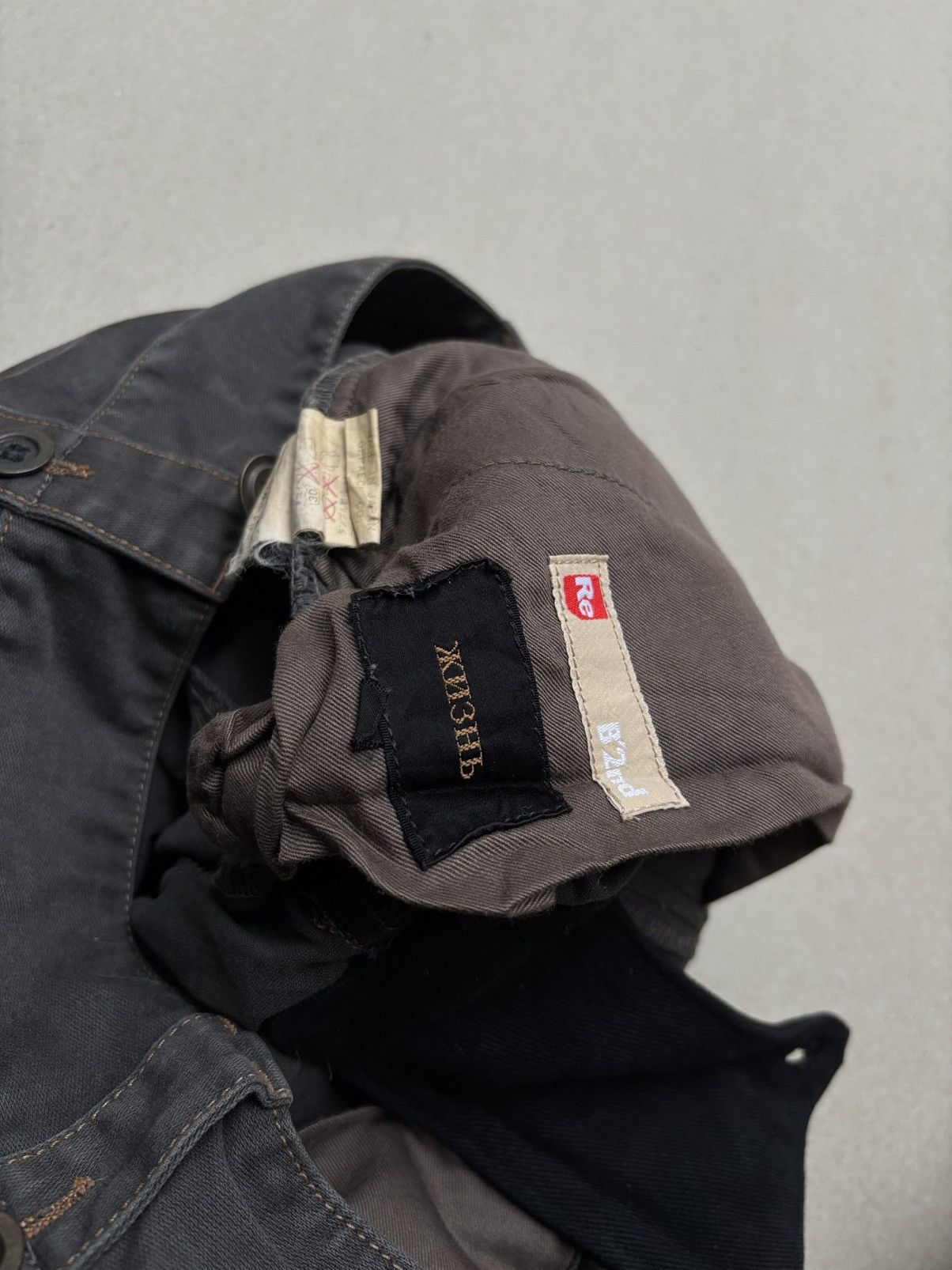 Tete Homme ЖИЗНЬ lace up flare cargo pants Size US 29 - 7 Thumbnail