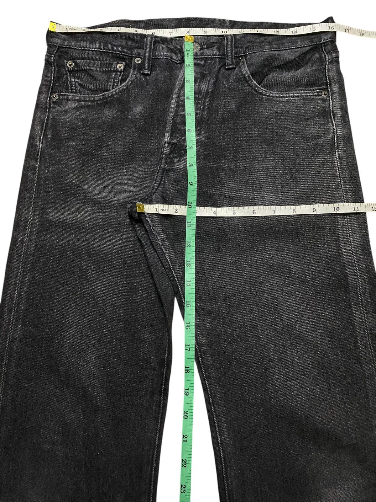 Levi's Vintage Levis 501 Y2K Black Denim Distressed Loose Jeans Size US 32 / EU 48 - 13 Thumbnail