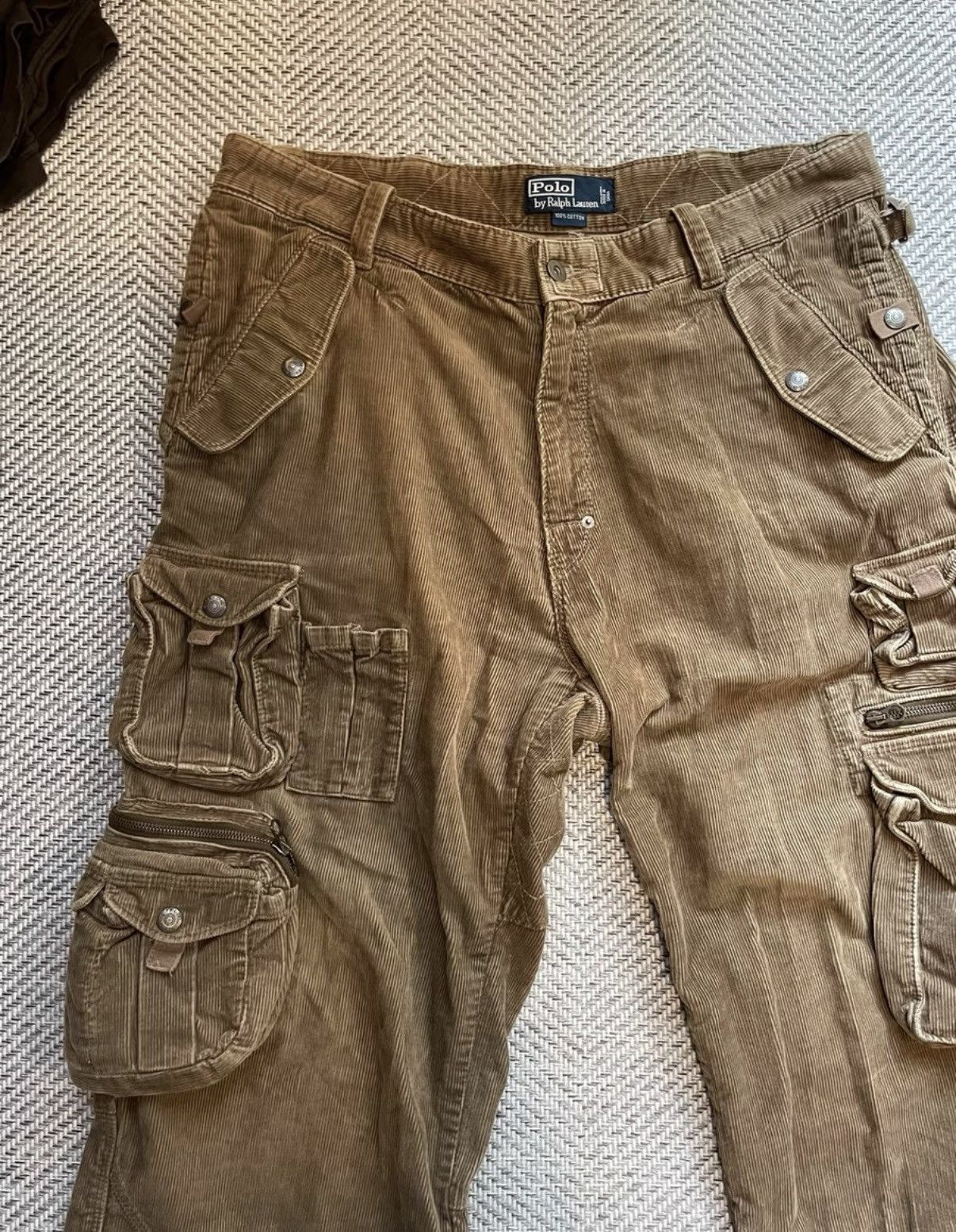 Ralph Lauren Ralph Lauren Corduroy Tactical Cargo Pants K24 Size US 37 - 2 Thumbnail
