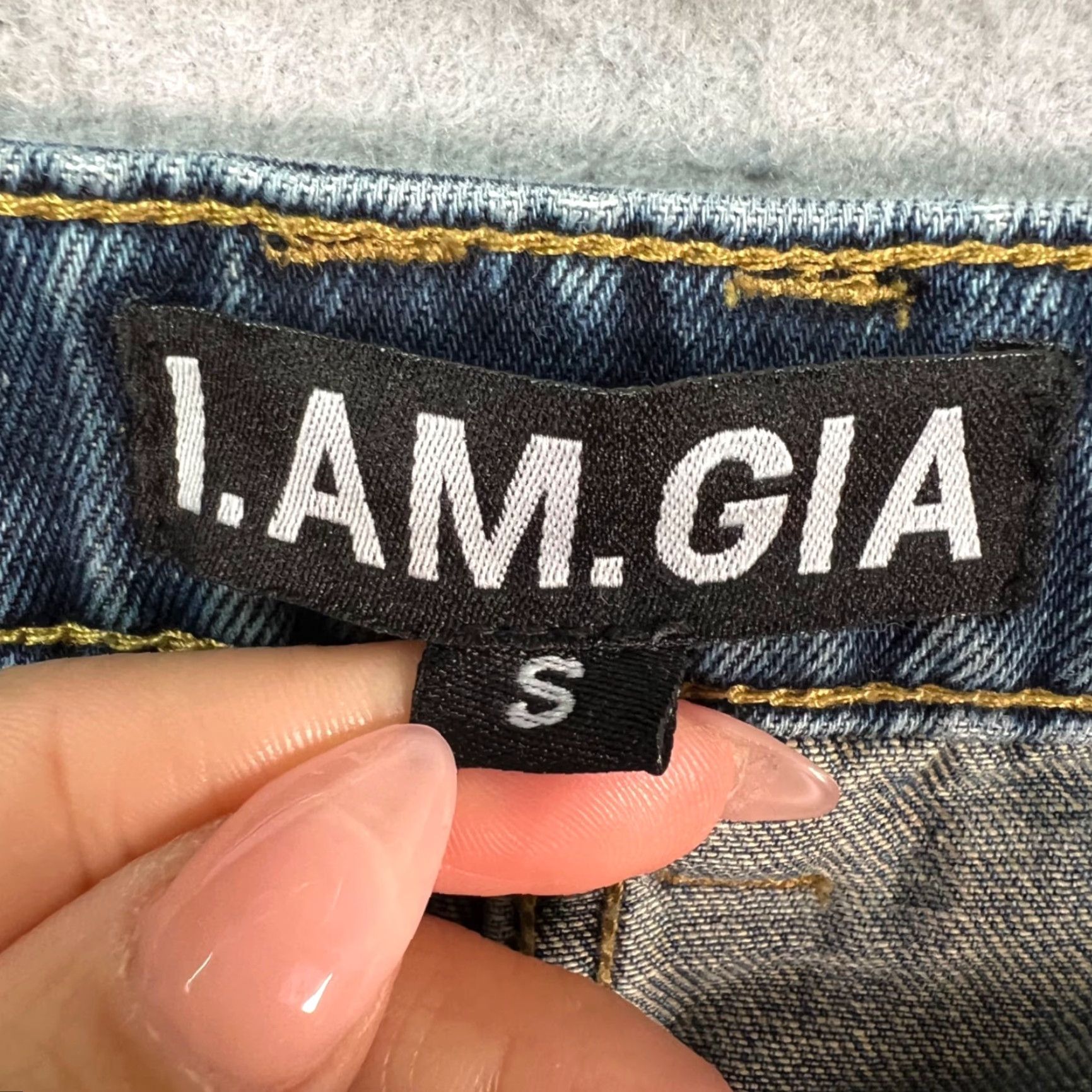 I.AM.GIA I.AM.GIA Womens Small 28 inch Waist Relaxed Fit Wide Leg Blue Denim Jeans Size 28" / US 6 / IT 42 - 3 Thumbnail
