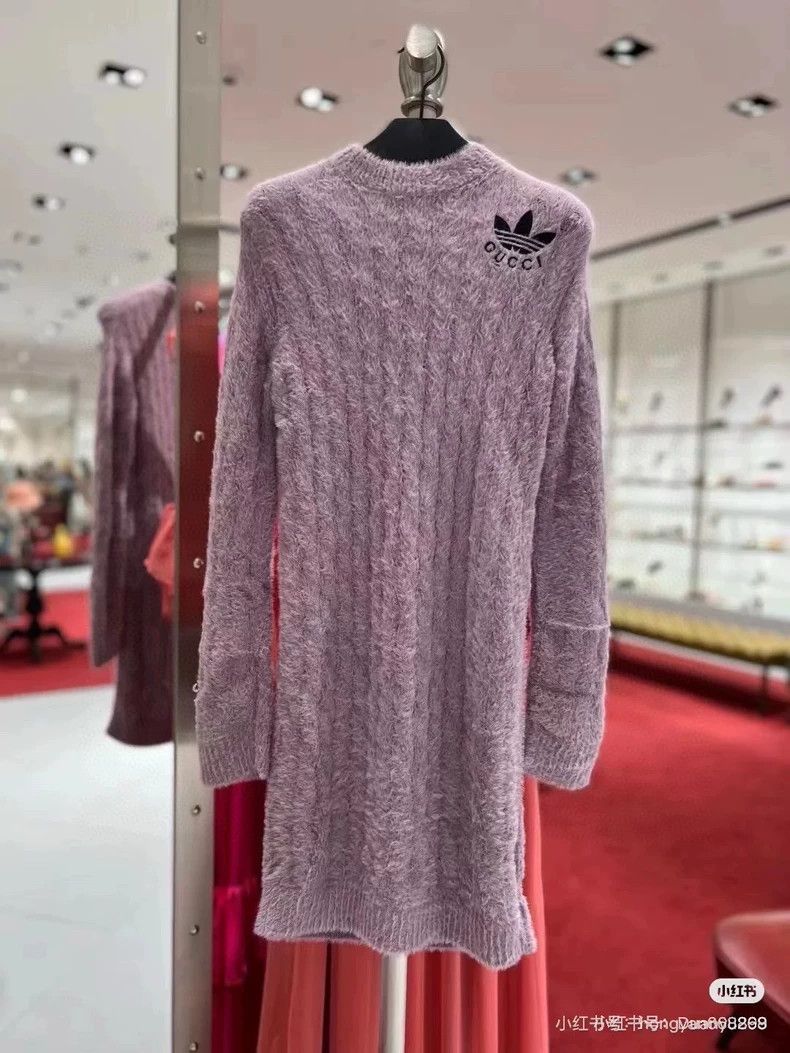 Gucci Gucci Clover co-branded purple long sweater knitwear 2501-N Size US M / EU 48-50 / 2 - 7 Thumbnail