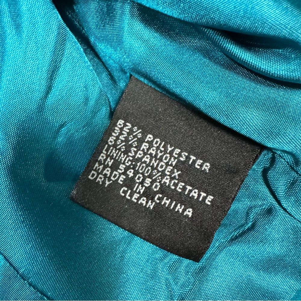 Anne Klein NWT New Anne Klein Short Sleeve Crop Open Front Turquoise J Size XS / US 0-2 / IT 36-38 - 9 Thumbnail