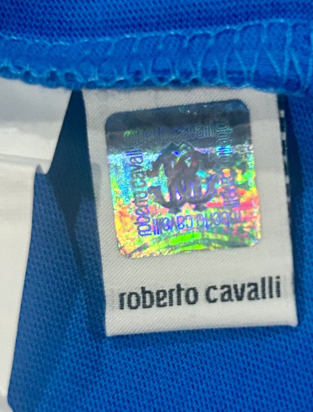 Roberto Cavalli Roberto Cavalli - Snake Logo Monogram Tee “Blue” Size XL Size US XL / EU 56 / 4 - 10 Thumbnail
